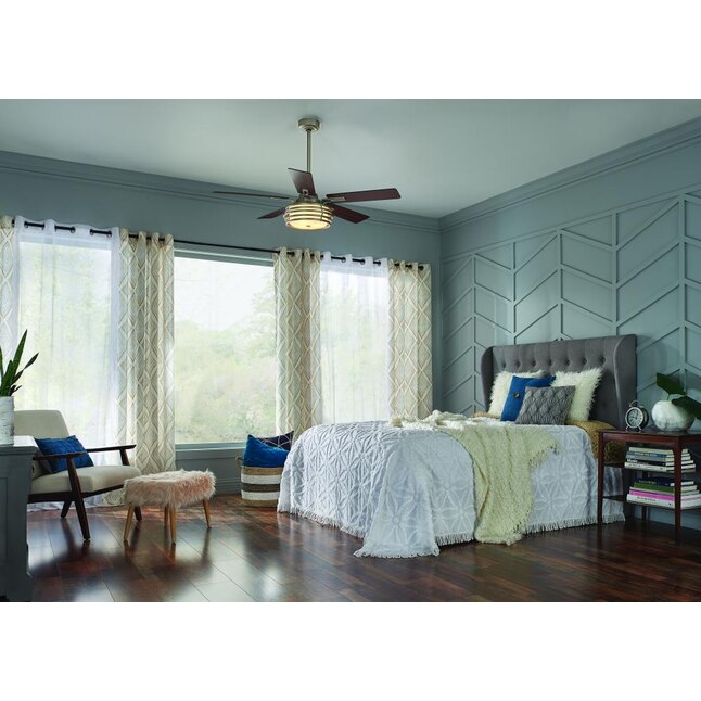 Kichler Bands 52" Ceiling Fan with LED Light (Brushed Nickel) - Reversable Blades