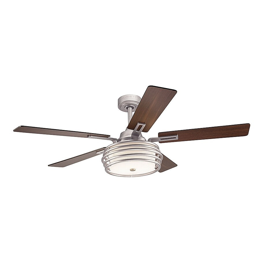 Kichler Bands 52" Ceiling Fan with LED Light (Brushed Nickel) - Reversable Blades