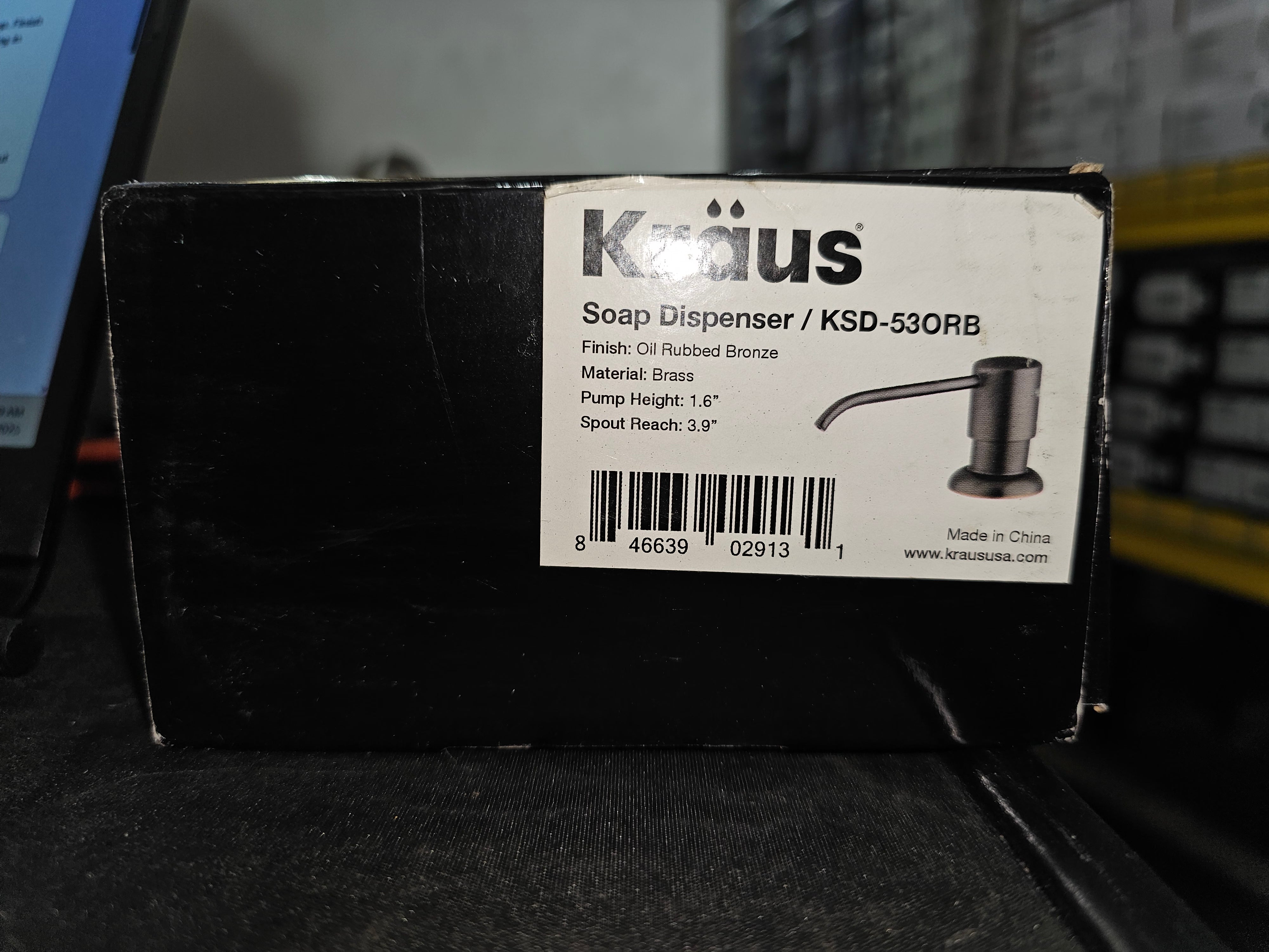Kraus Boden Kitchen Soap Dispenser in Matte Black