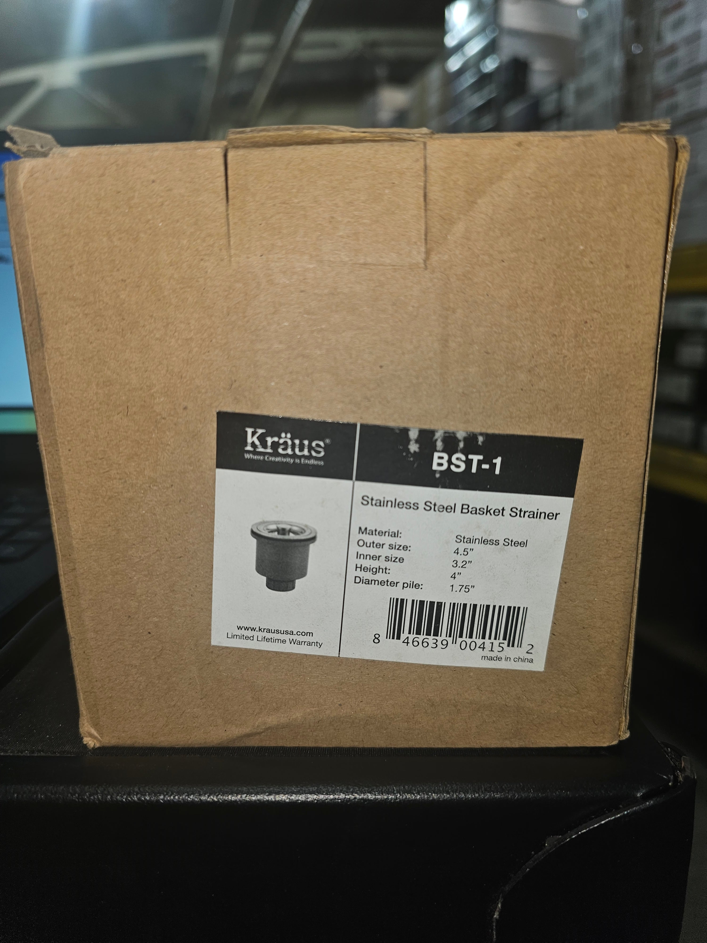 KRAUS Stainless Steel Basket Strainer With Basket