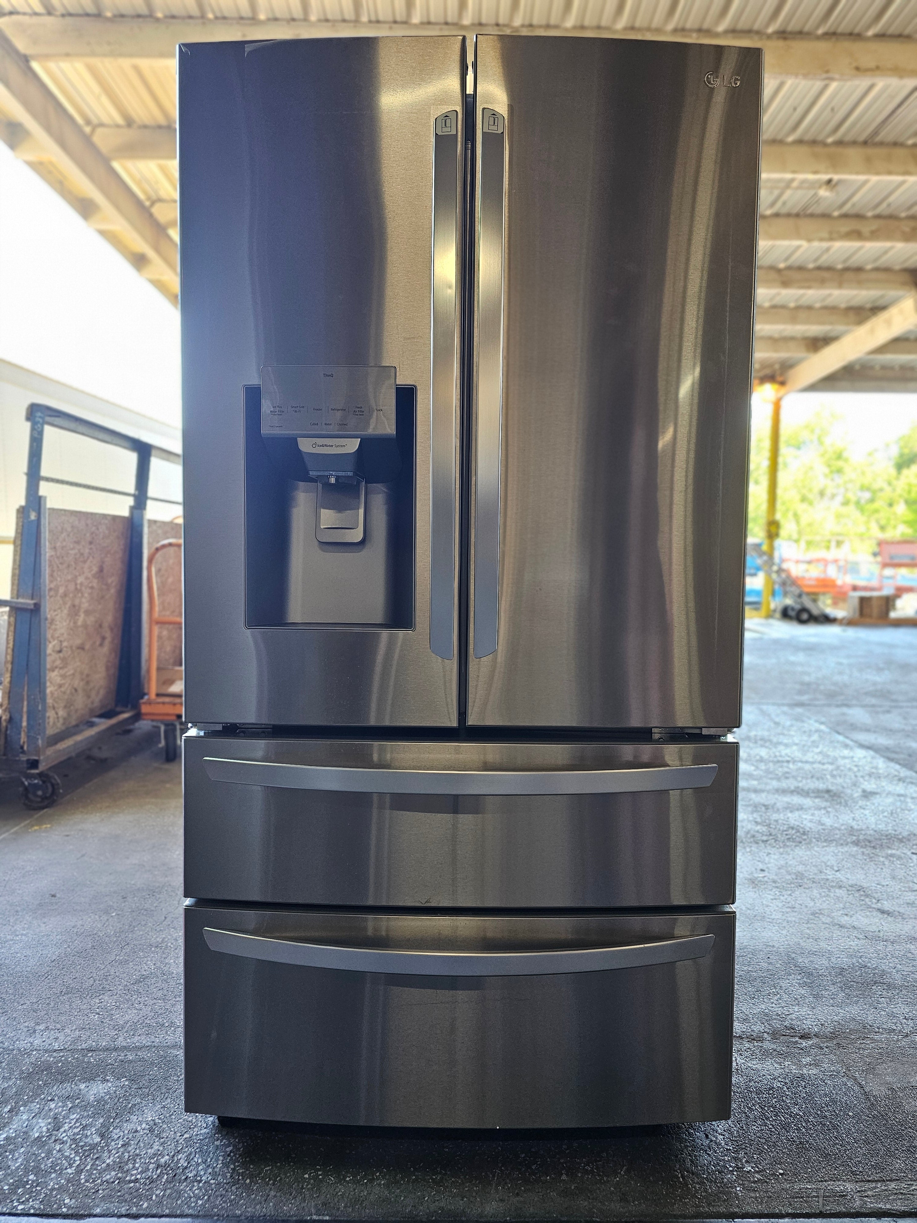 LG 27.8 Cu. Ft. 4-Door French Door Smart Refrigerator with Smart Cooling System Stainless Steel