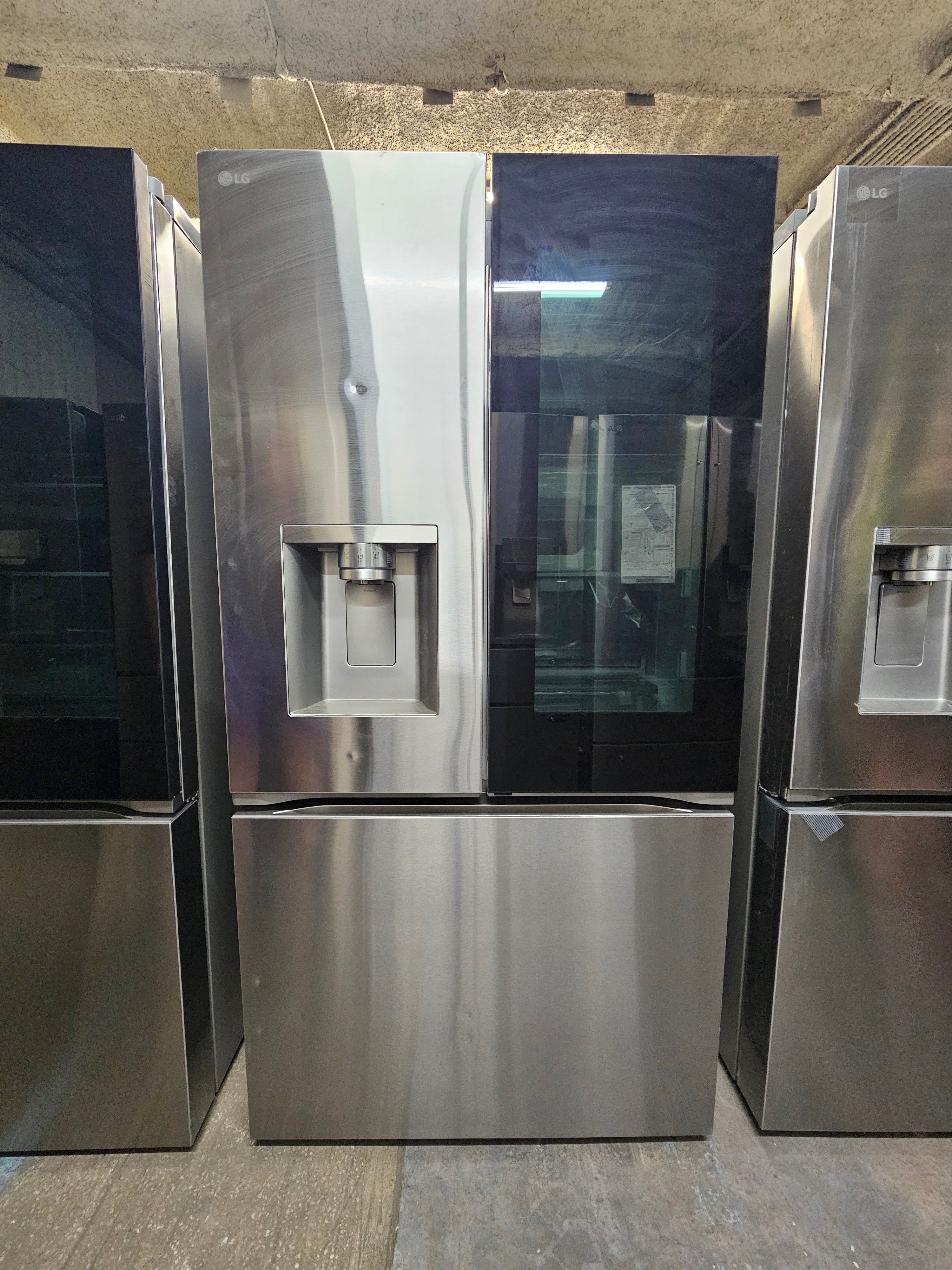 LG Standard-Depth MAX 30.7 Cu. Ft. French Door Smart Refrigerator with InstaView Stainless Steel