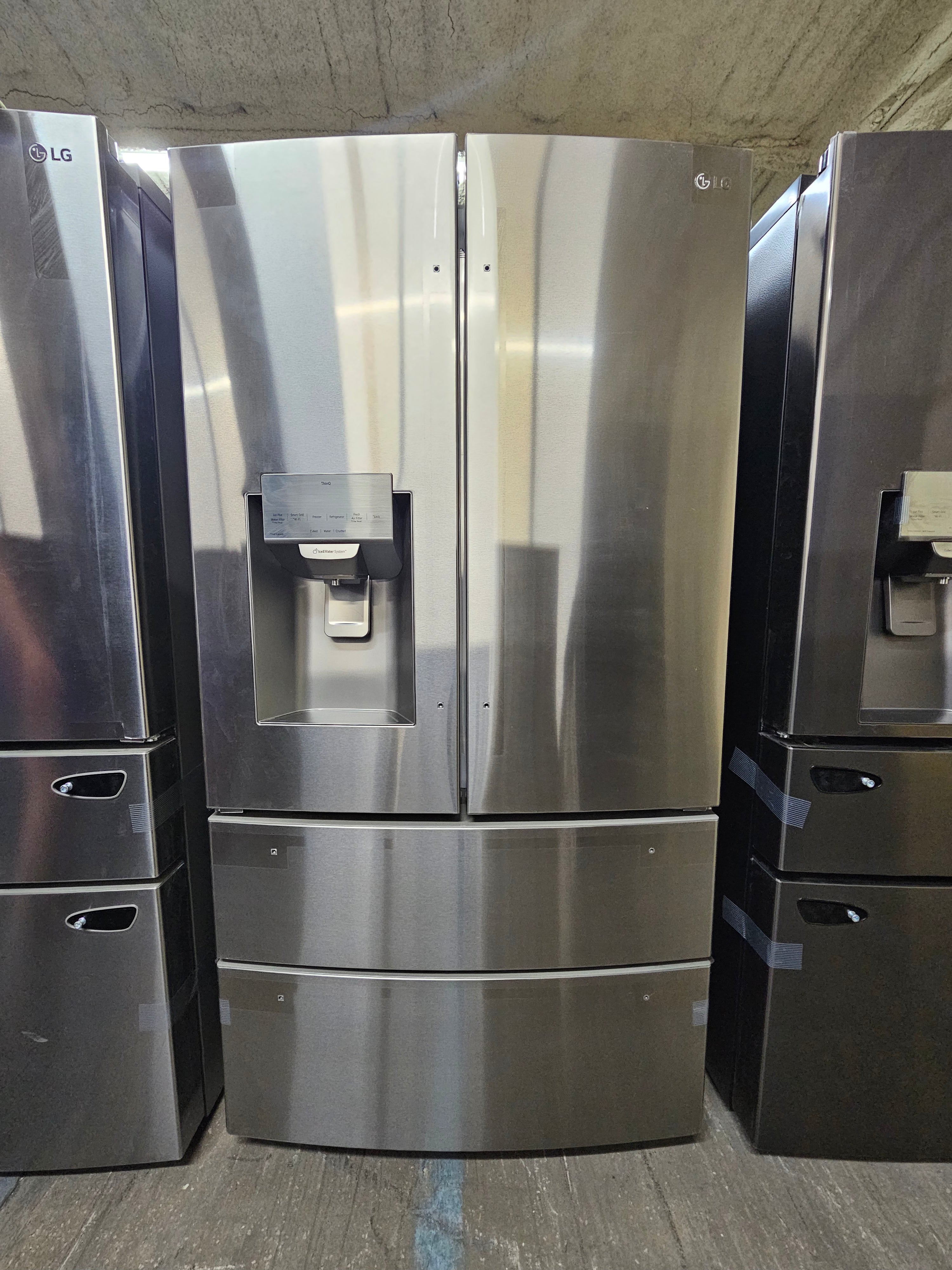 LG 27.8 Cu. Ft. 4-Door French Door Smart Refrigerator with Smart Cooling System Stainless Steel