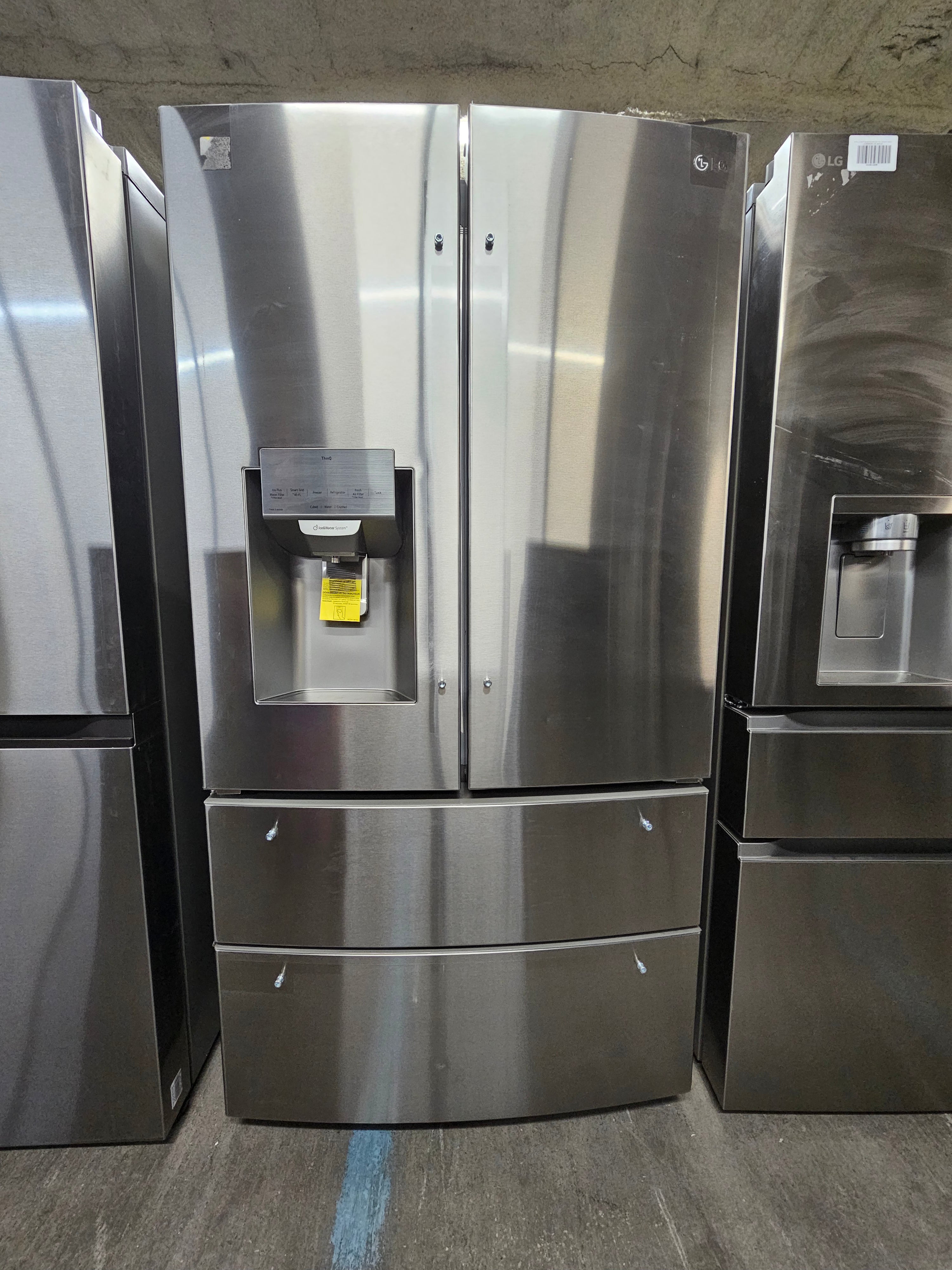 LG 27.8 Cu. Ft. 4-Door French Door Smart Refrigerator with Smart Cooling System Stainless Steel