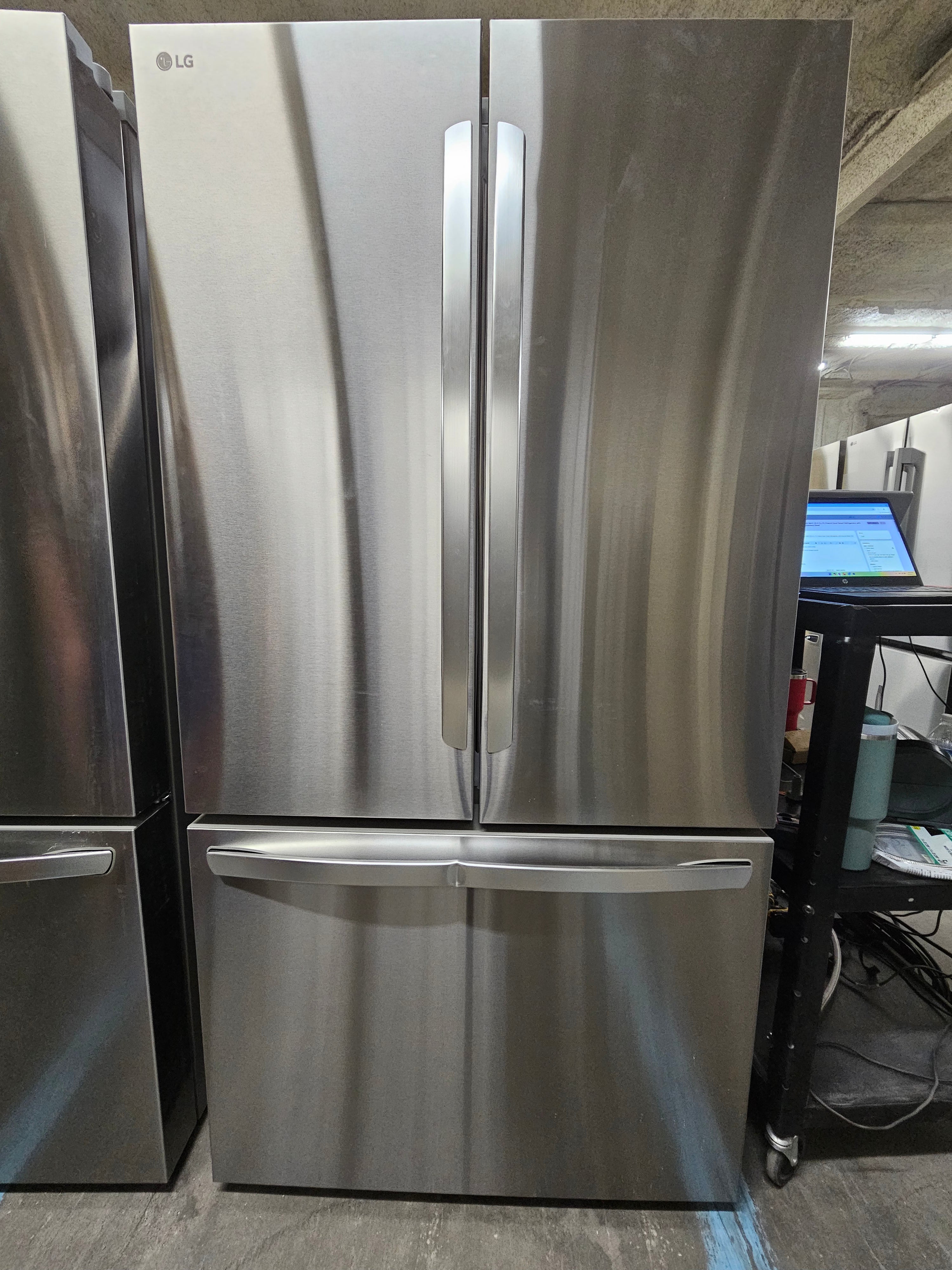 LG Counter-Depth MAX 26.5 Cu. Ft. French Door Smart Refrigerator with Internal Water Stainless Steel