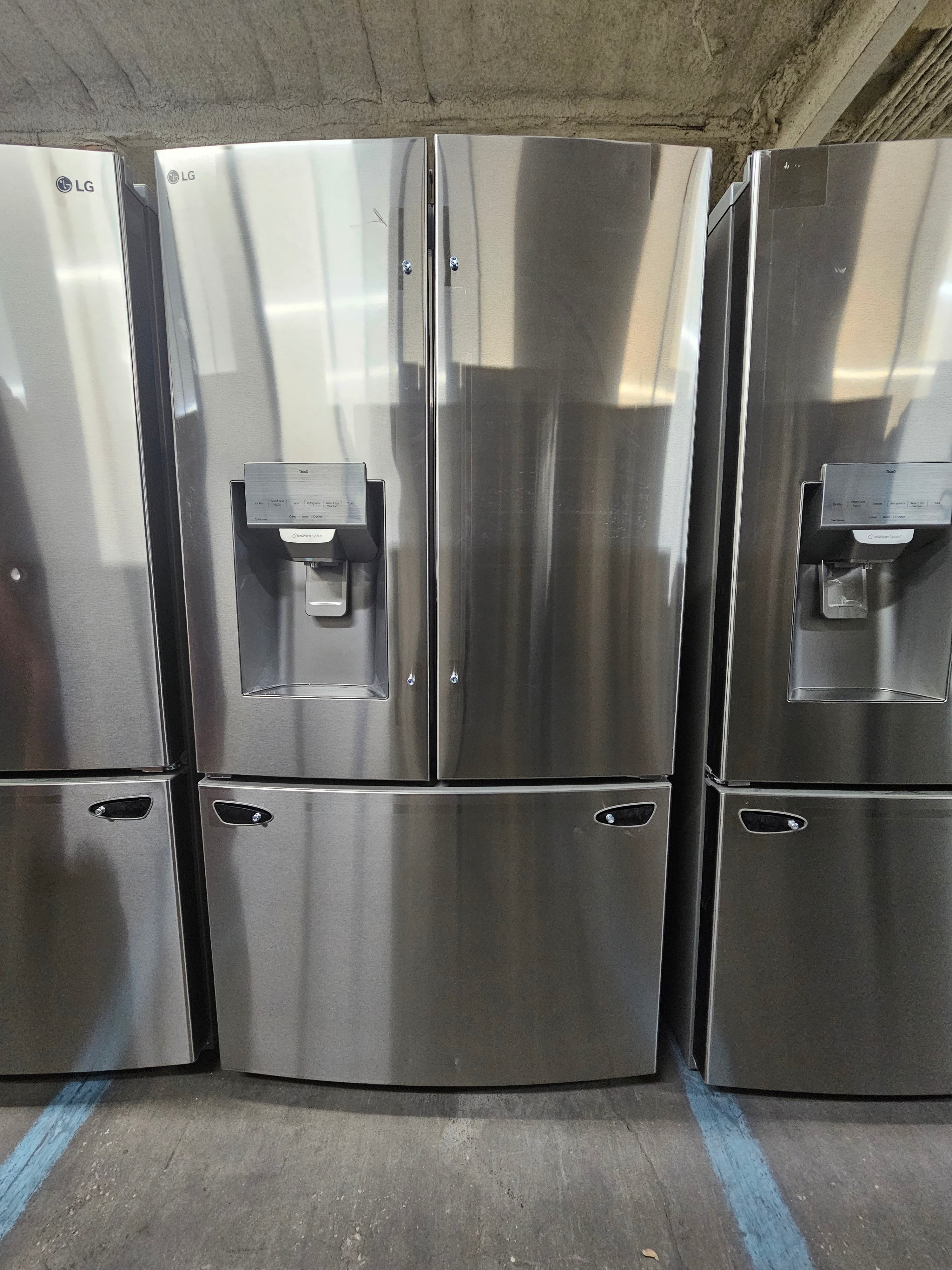 LG 27.7 Cu. Ft. French Door Smart Refrigerator with External Ice and Water Stainless Steel