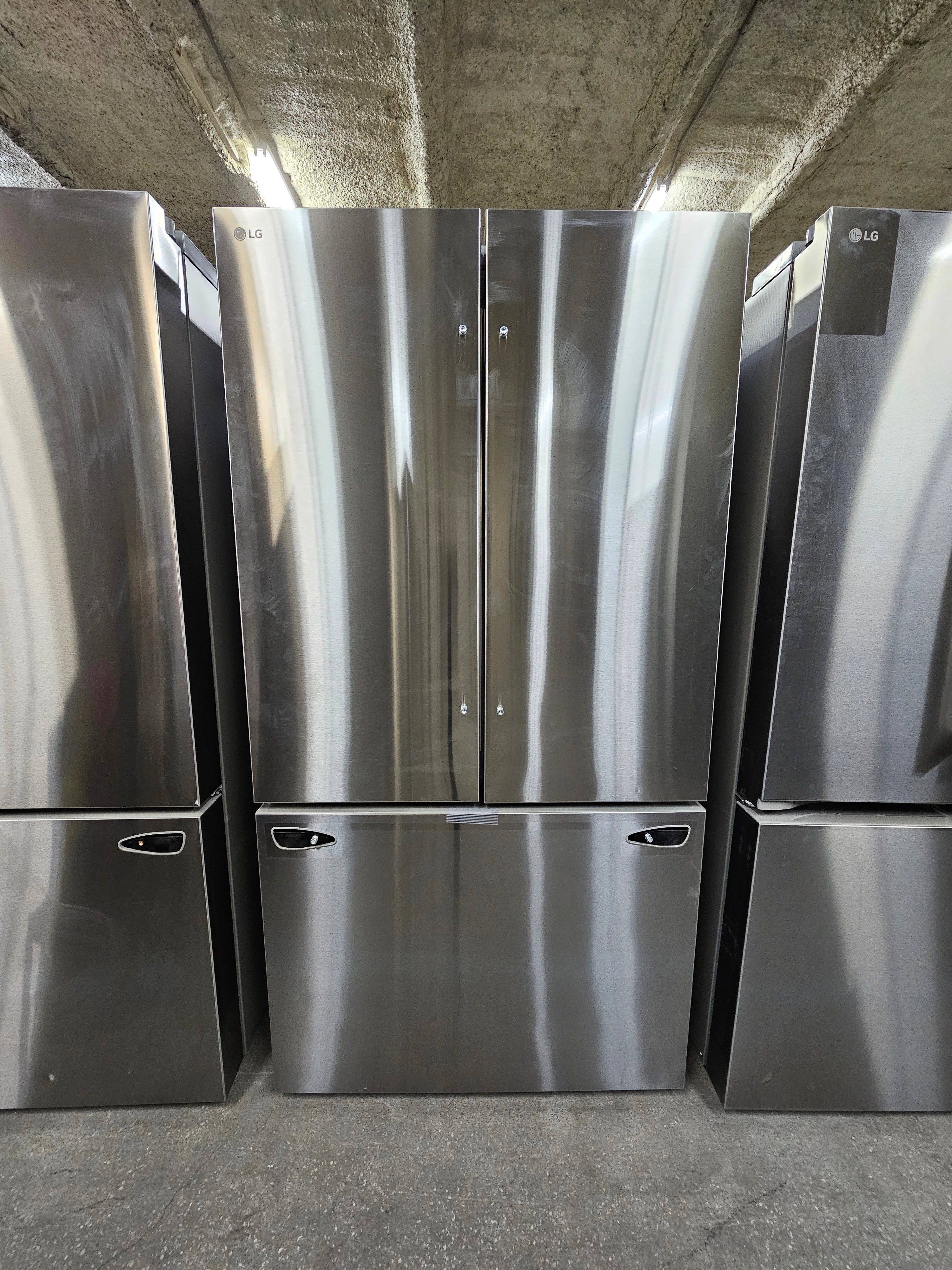 LG 27 cu. ft. Smart Counter-Depth French Door Refrigerator with Internal Water Dispenser Stainless Steel