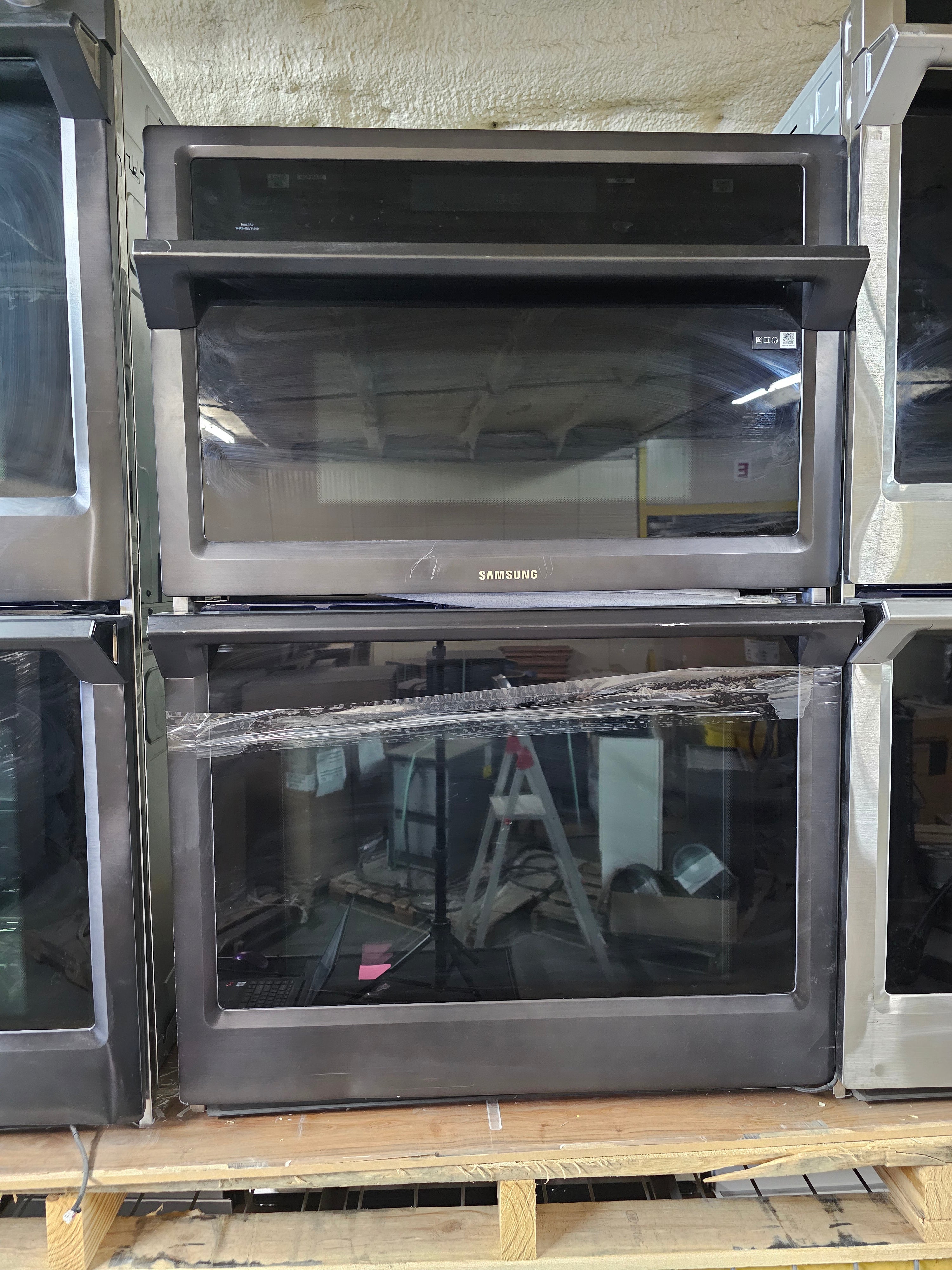 Samsung 27 inch Black Stainless Combination Microwave Wall Oven