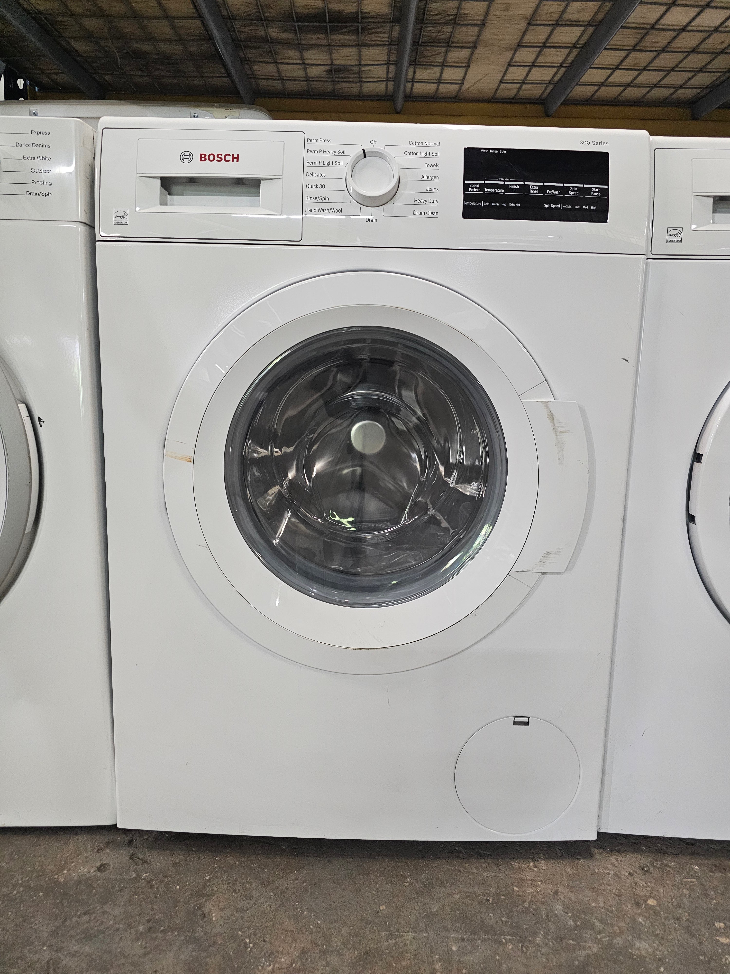 Bosch 300 Series 24 in. 2.2 cu. ft. High-Efficiency Stackable Front Load Washer in White, ENERGY STAR