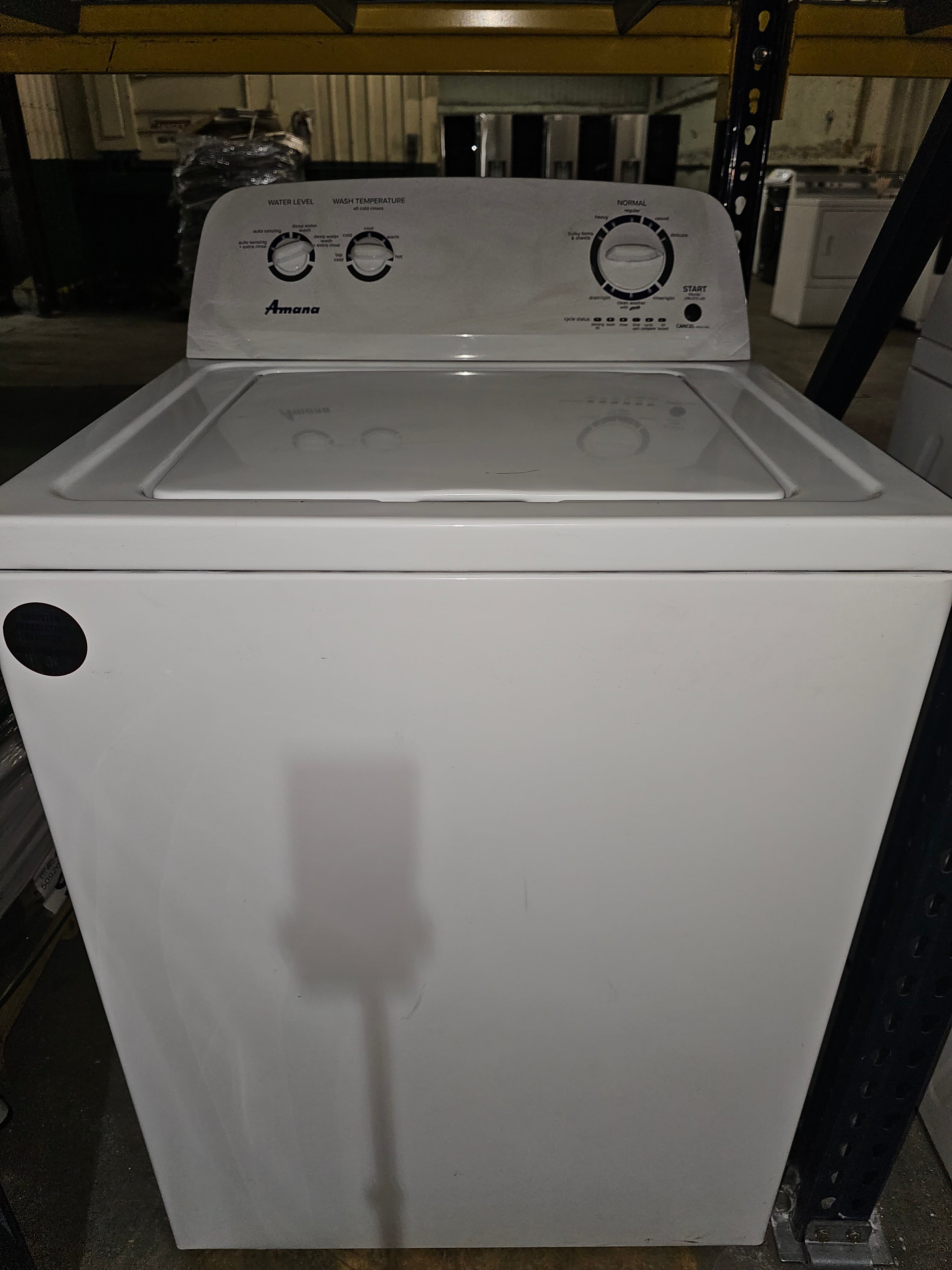 Amana 3.8 cu. ft. Top Load Washer in White with High-Efficiency Agitator