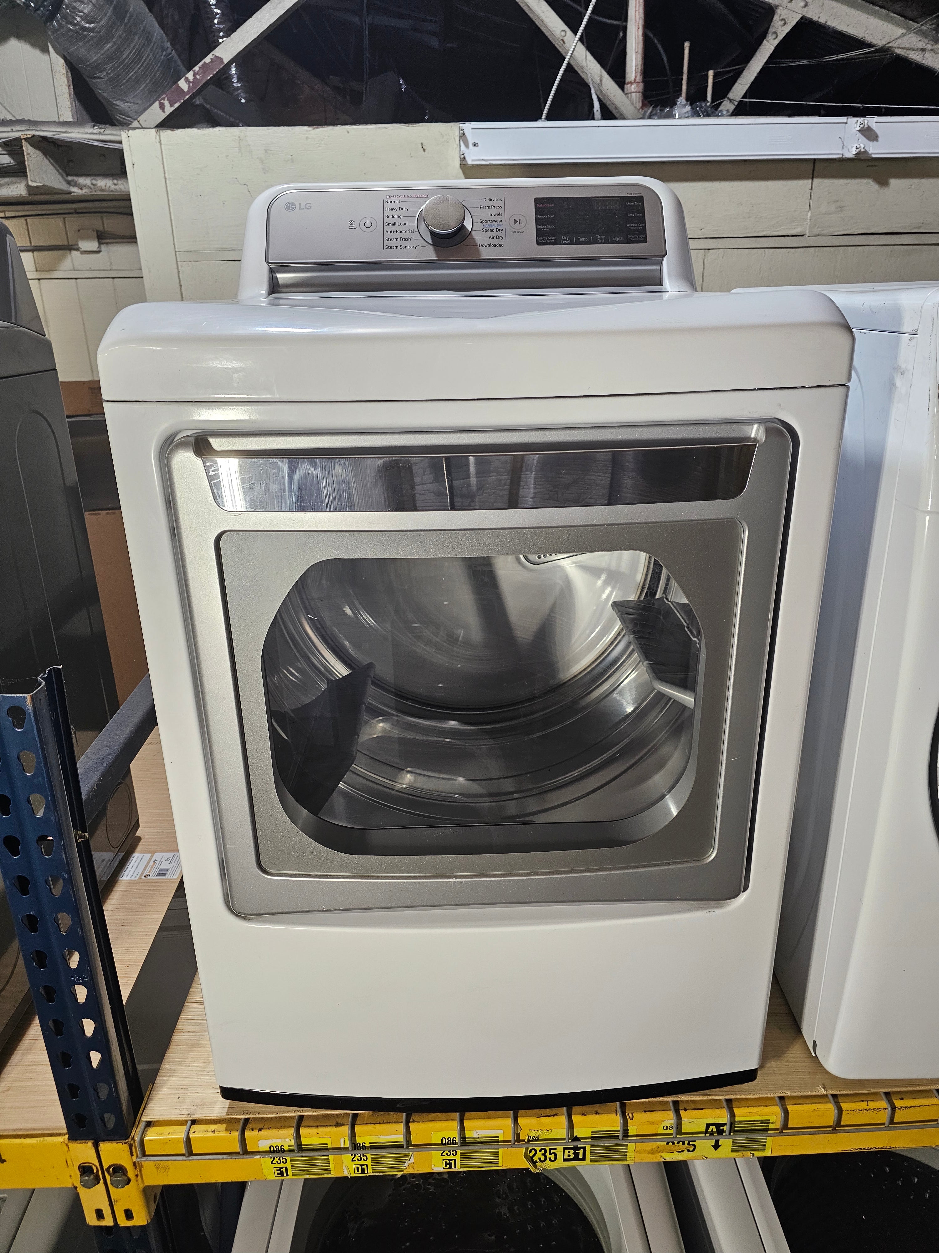 LG - 7.3 Cu. Ft. Smart Electric Dryer with Steam and Sensor Dry - White