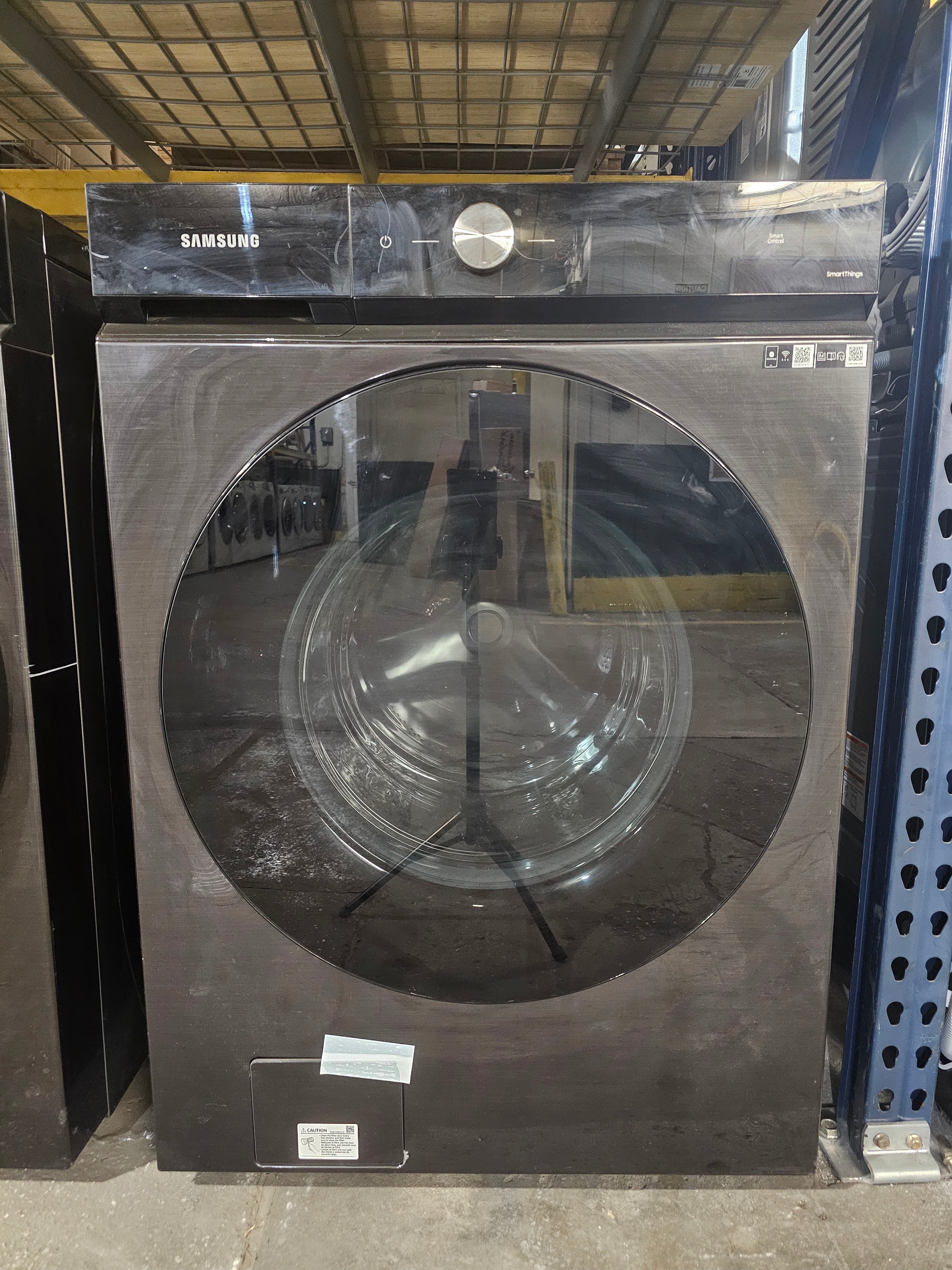 Samsung Bespoke 5.3 cu. ft. Ultra-Capacity Smart Front Load Washer in Brushed Black with Super Speed Wash and AI Smart Dial