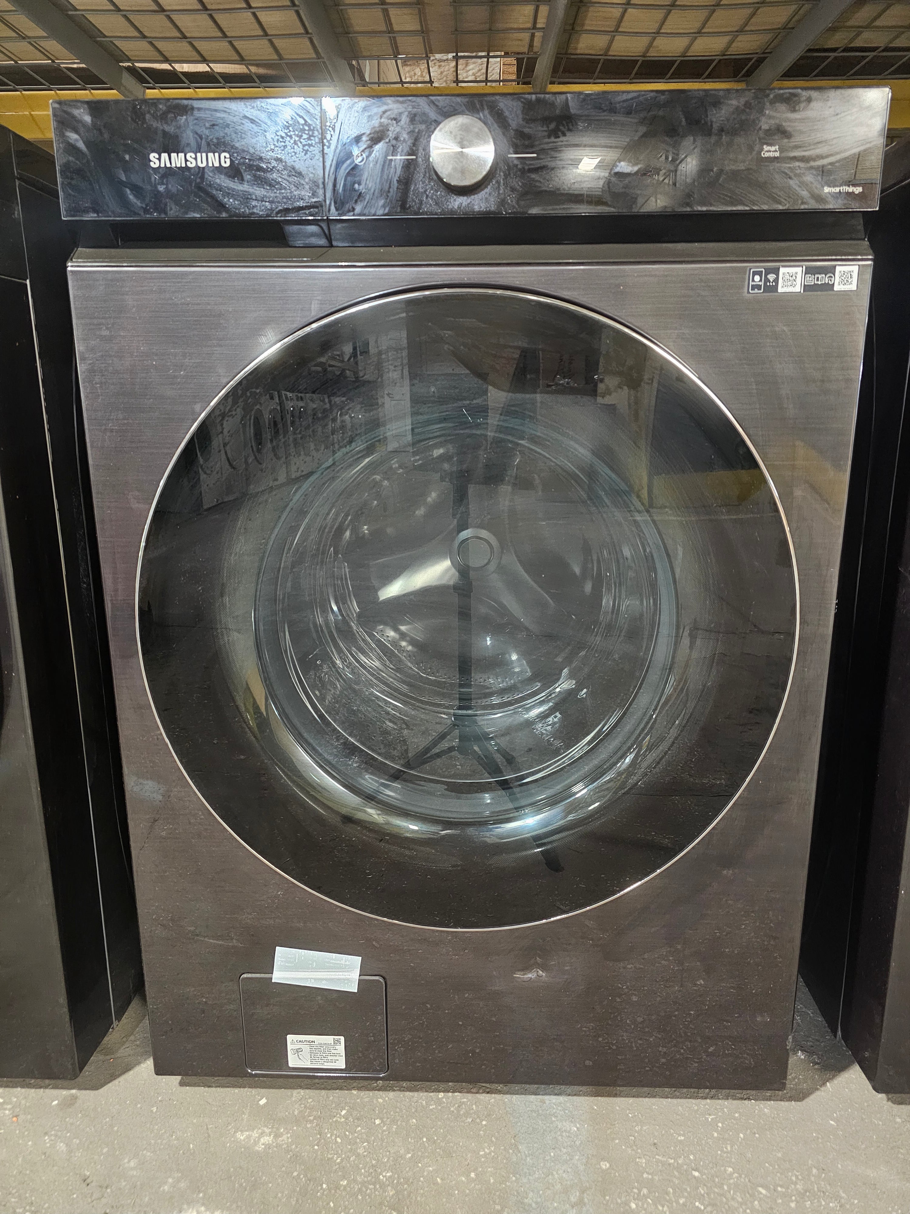 Samsung Bespoke 5.3 cu. ft. Ultra-Capacity Smart Front Load Washer in Brushed Black with Super Speed Wash and AI Smart Dial