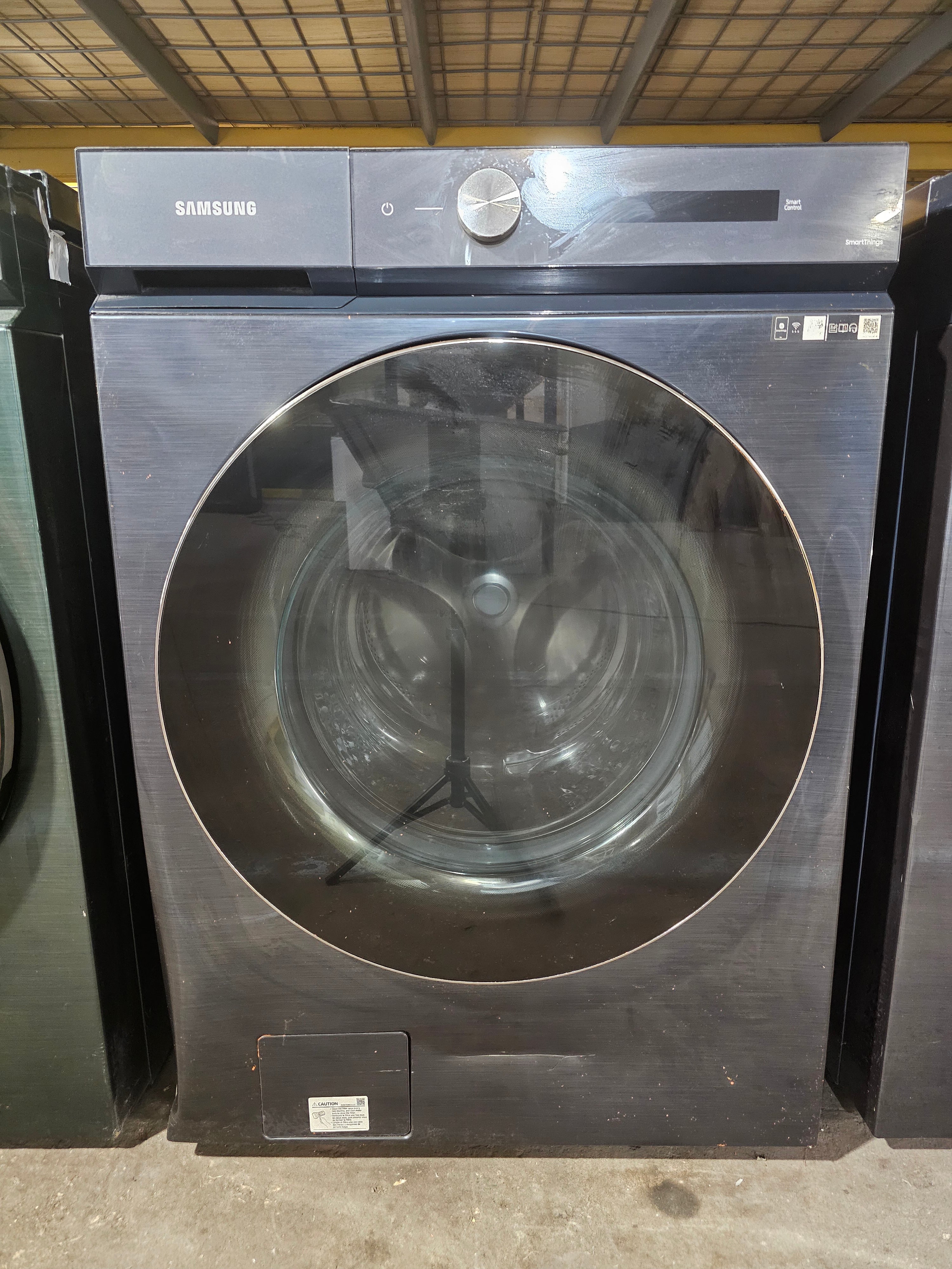 Samsung Bespoke 5.3 cu. ft. Ultra-Capacity Smart Front Load Washer in Brushed Navy with Super Speed Wash and AI Smart Dial