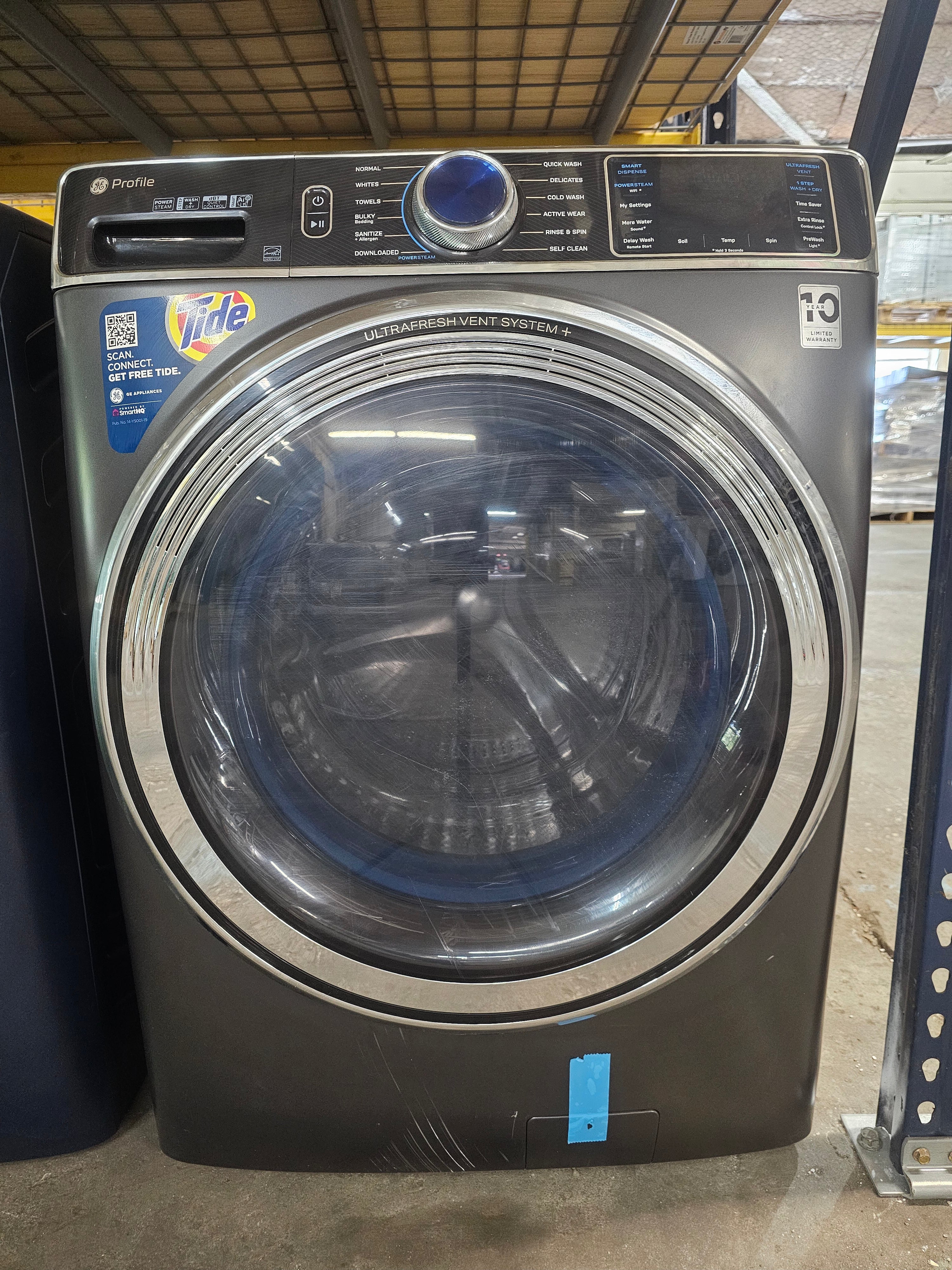 GE Profile 5.3 cu. ft. Capacity Smart Front Load Steam Washer with Adaptive SmartDispense UltraFresh Vent System Plus with OdorBlock