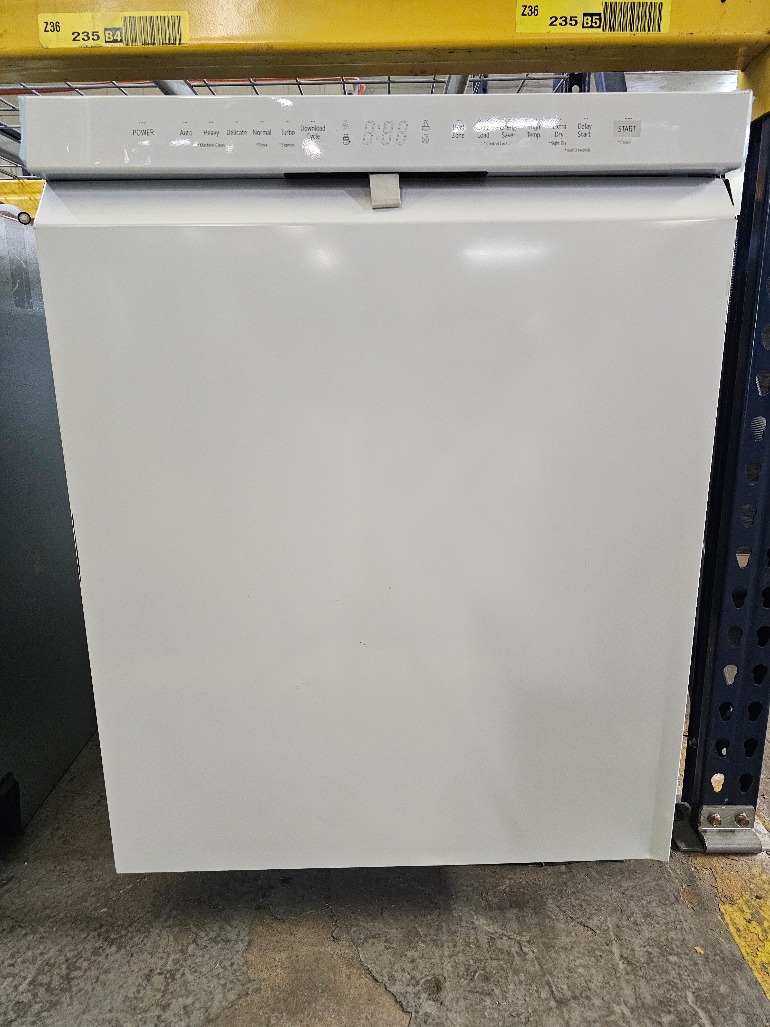LG - 24" Front Control Built-In Stainless Steel Tub Dishwasher with 3rd Rack, QuadWash, and 48dba - White