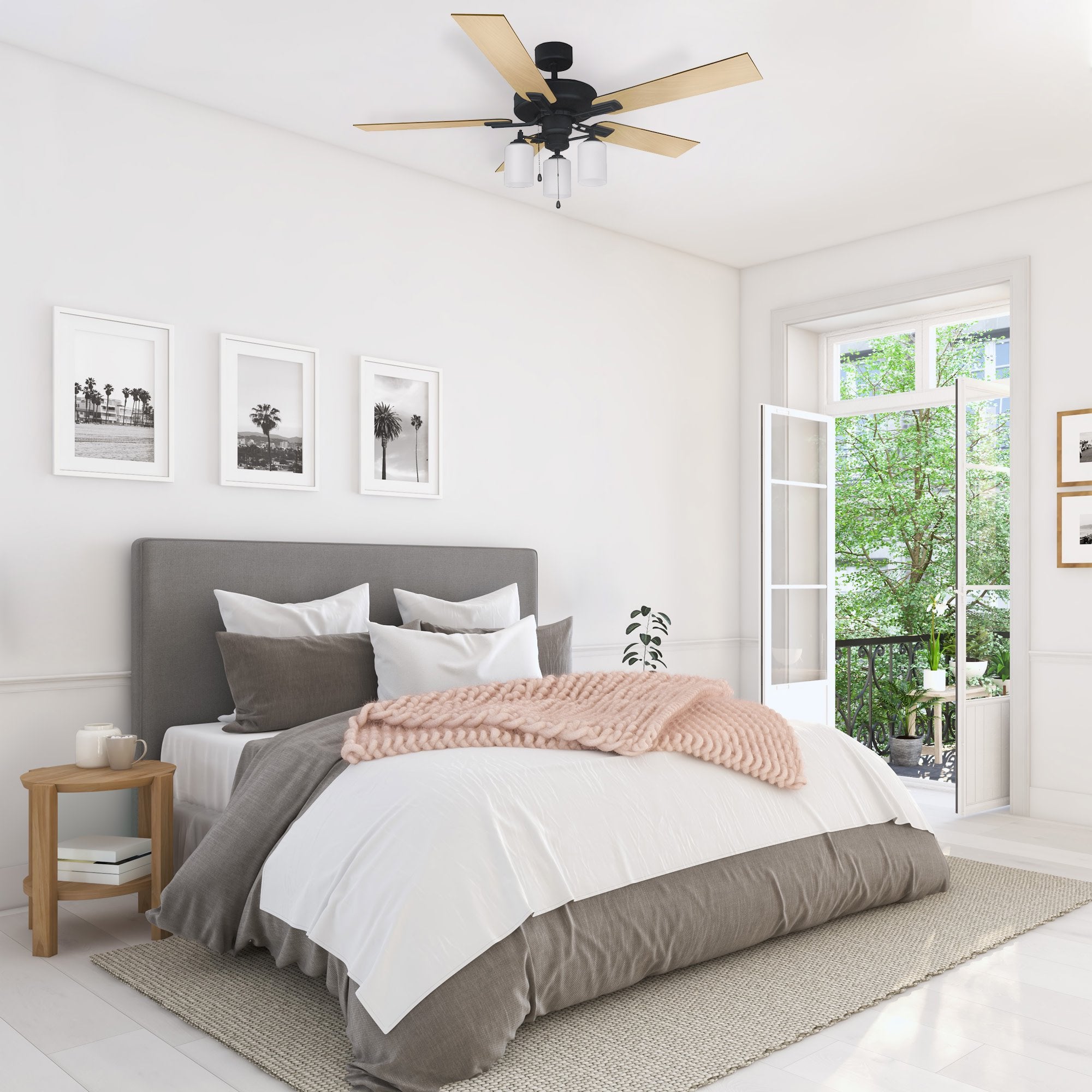 Design House Aubrey Collection 50" LED Ceiling Fan (Reversable Blades) - Black