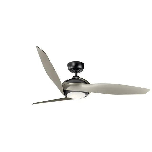 Kichler Zenith 60" LED Satin Black with Silver Blades