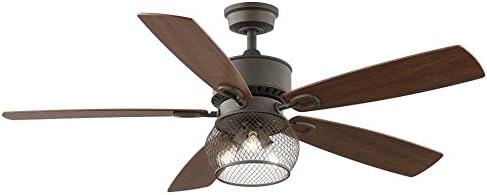 Kichler Clermont 52" LED Ceiling Fan - Satin Natural Bronze Reversible Blades