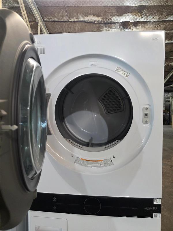 LG WashTower™ – Single Unit Front Load Washer + Electric Dryer (White)