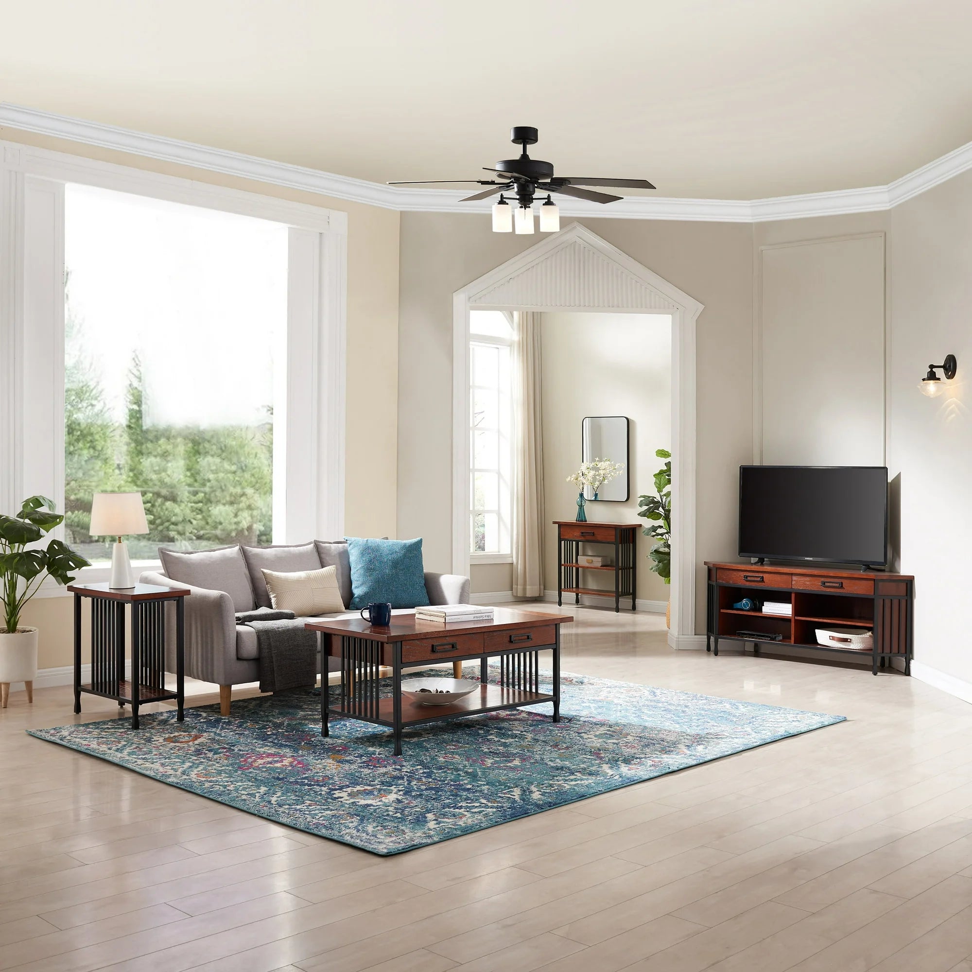 Design House Aubrey Collection 50" LED Ceiling Fan (Reversable Blades) - Black