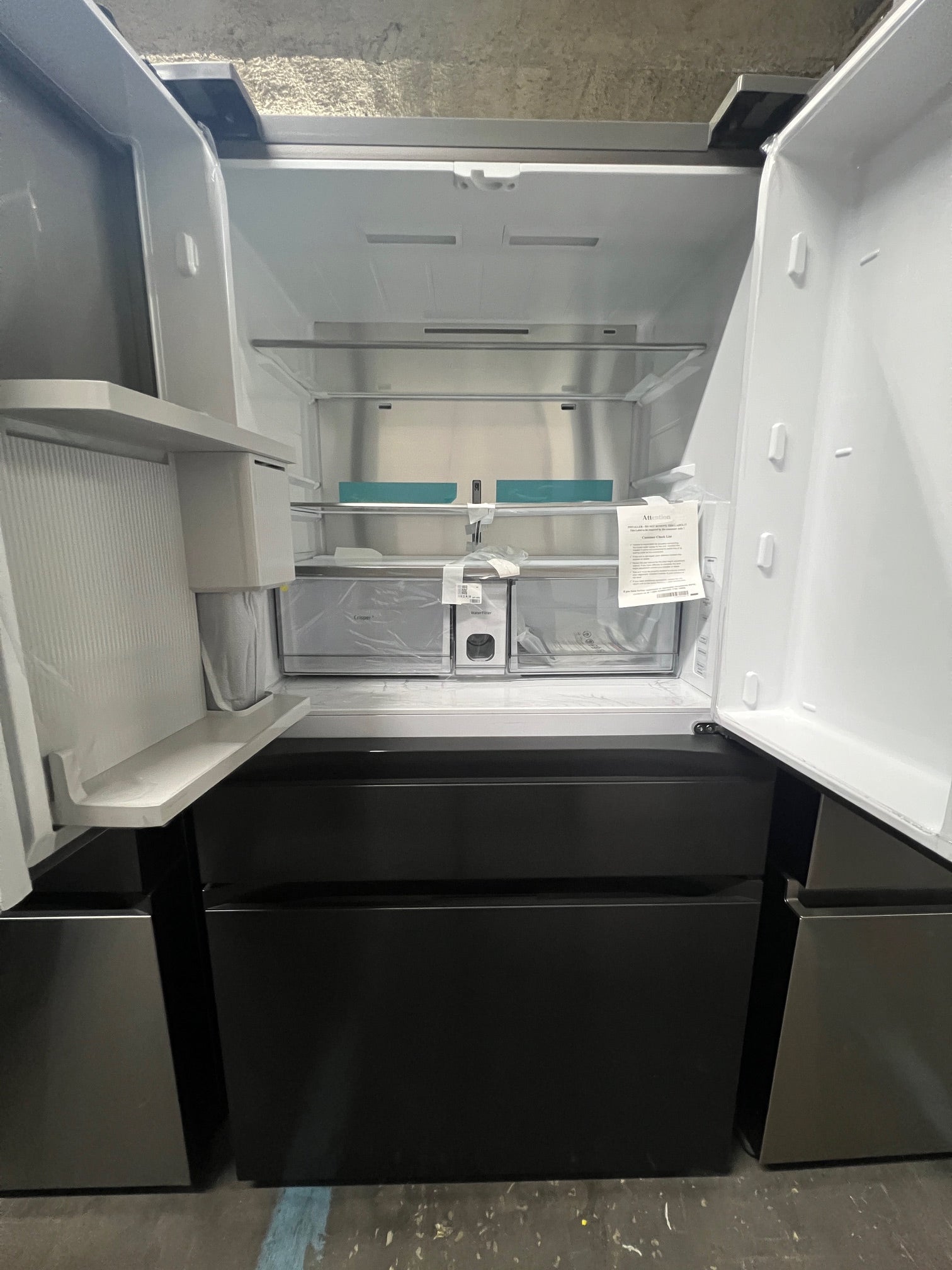 Samsung BESPOKE 23 cu. ft. 4-Door Counter Depth Stainless Steel & Stainless Black