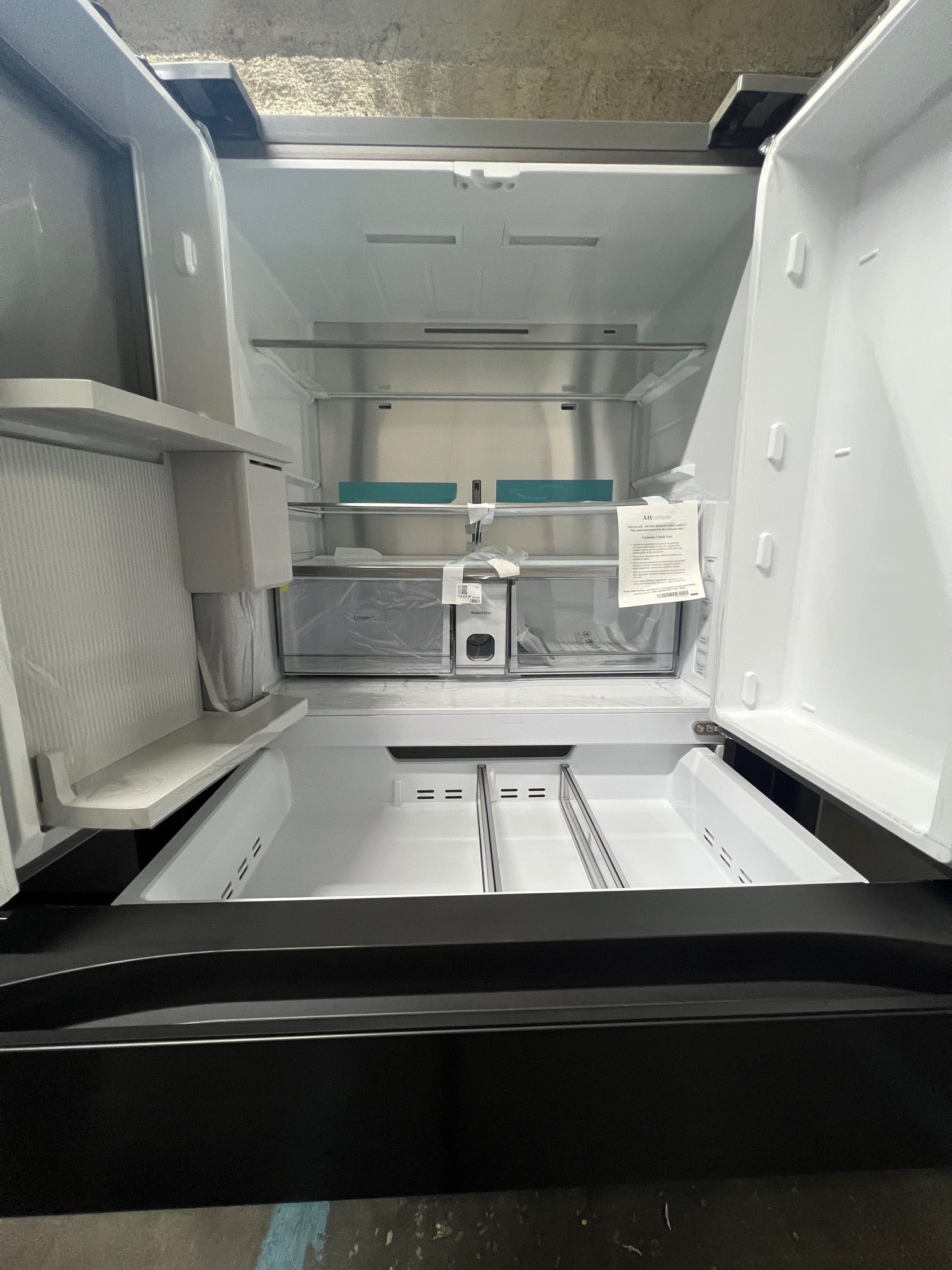 Samsung BESPOKE 23 cu. ft. 4-Door Counter Depth Stainless Steel & Stainless Black