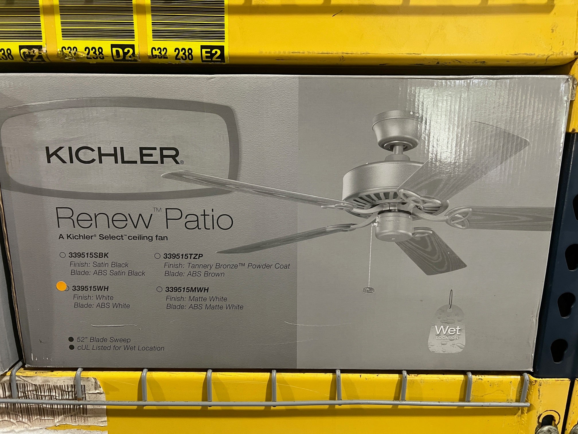 Kichler Renew LED 52" Patio Fan - White