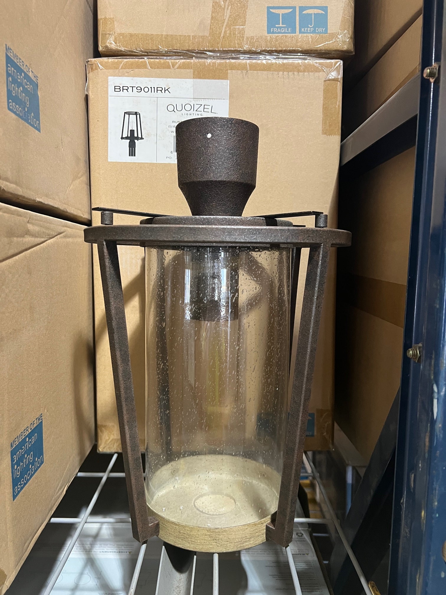 Quoizel Lighting 1 Light Rustic Black Brockton Outdoor Lantern