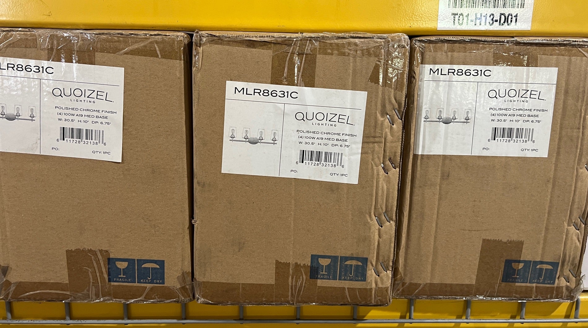 QUOIZEL Miller 4-Light Polished Chrome Vanity Light