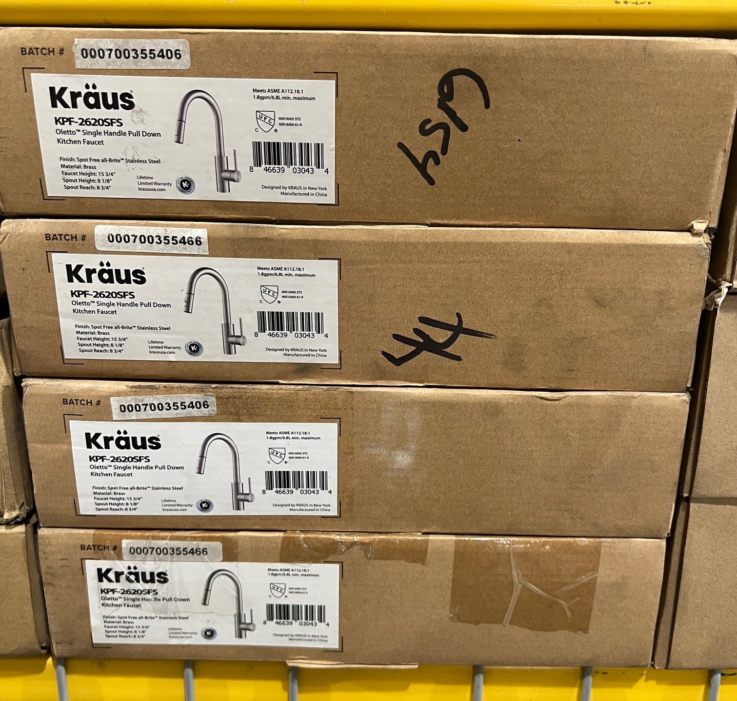 Kraus Oletto Pull-Down Single Handle Kitchen Faucet in Spot Free Stainless Steel