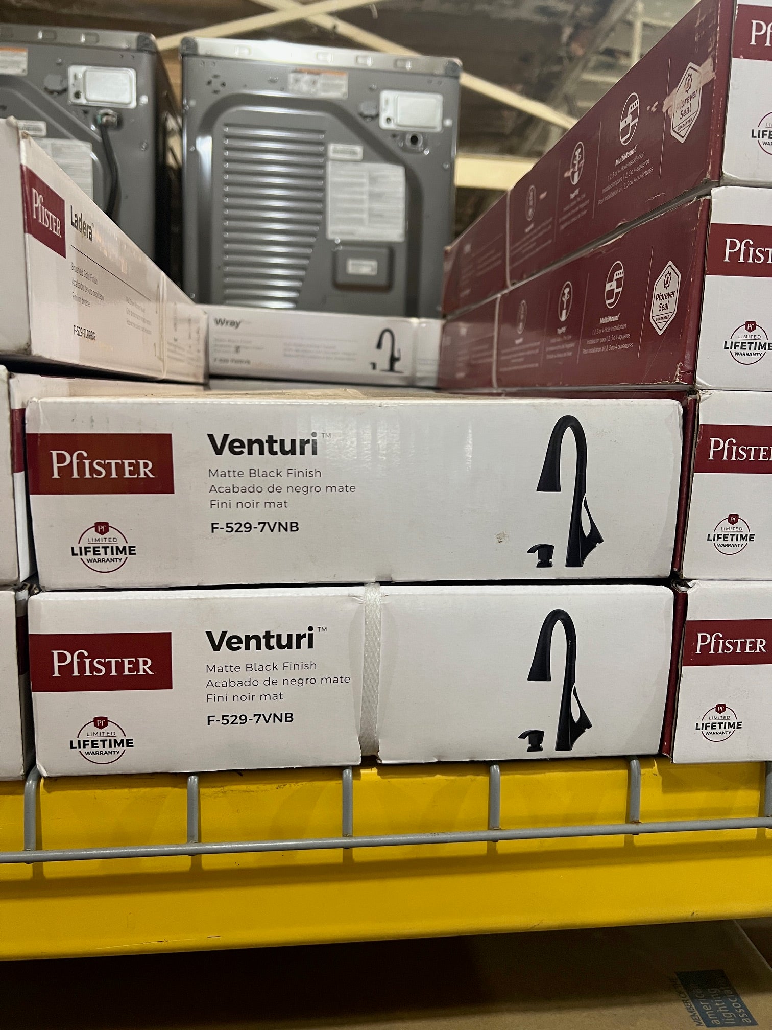 Pfister Venturi Kitchen Faucet with Pull Down Sprayer and Soap Dispenser, Single Handle, High Arc Matte Black