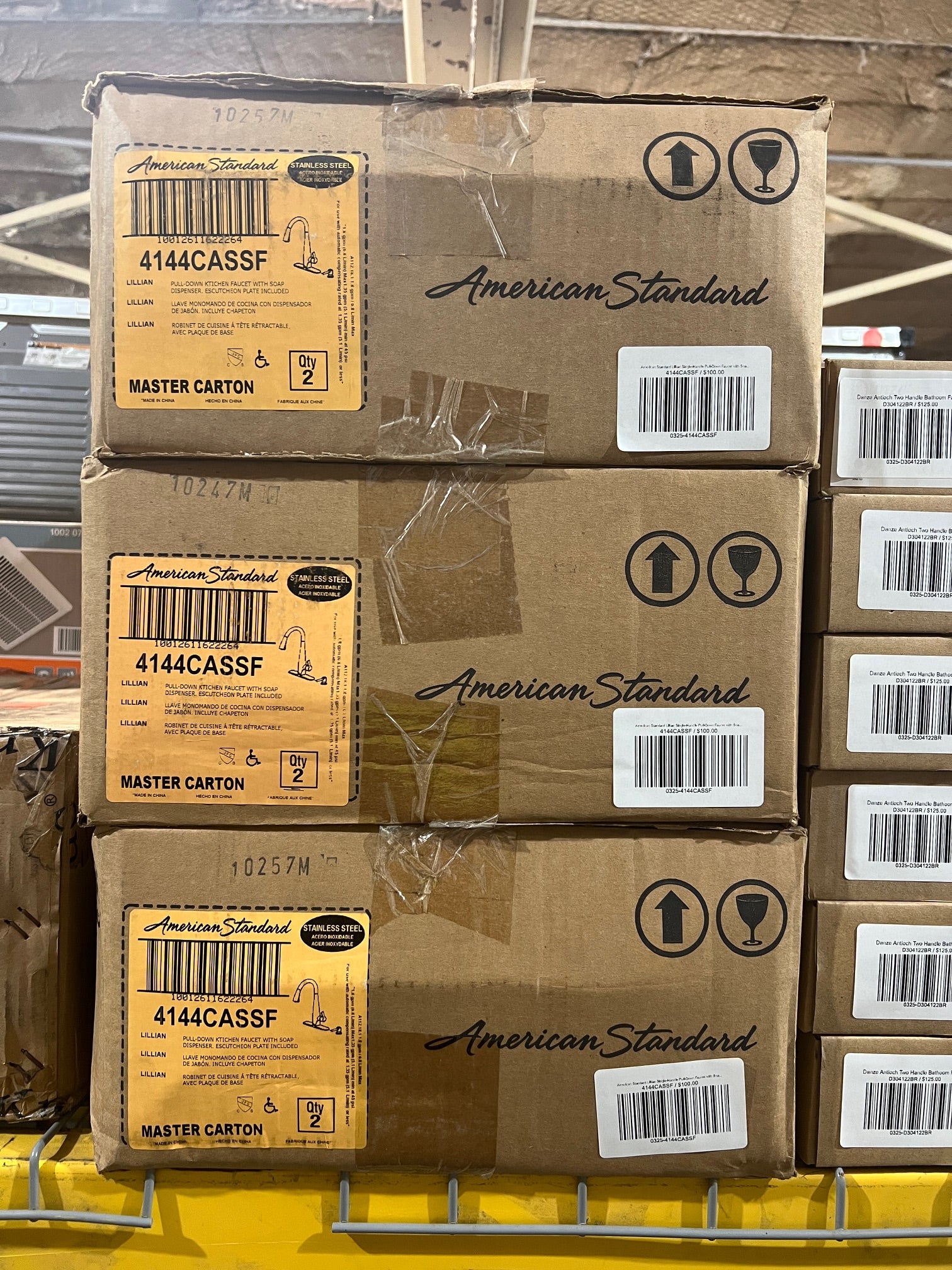 American Standard Lillian Single-Handle Pull-Down Faucet with Soap Dispenser in Stainless Steel