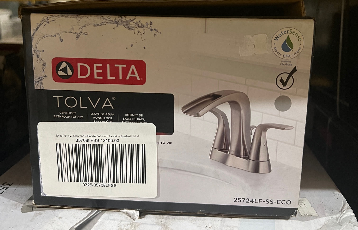 Delta Tolva Widespread 2-Handle Bathroom Faucet in Brushed Nickel