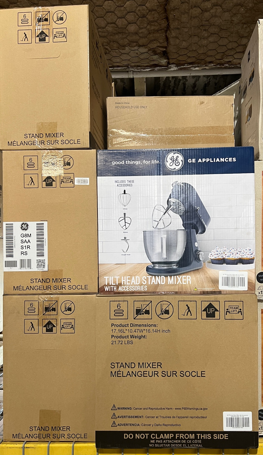 GE Tilt Head Stand Mixer with Accessories