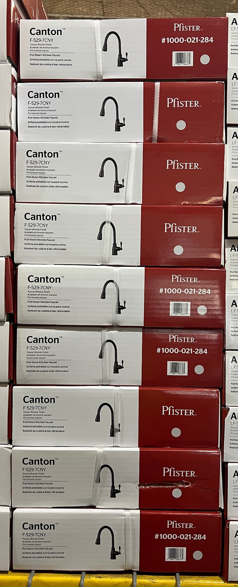 Canton Single-Handle Pull-Down Sprayer Kitchen Faucet in Tuscan Bronze