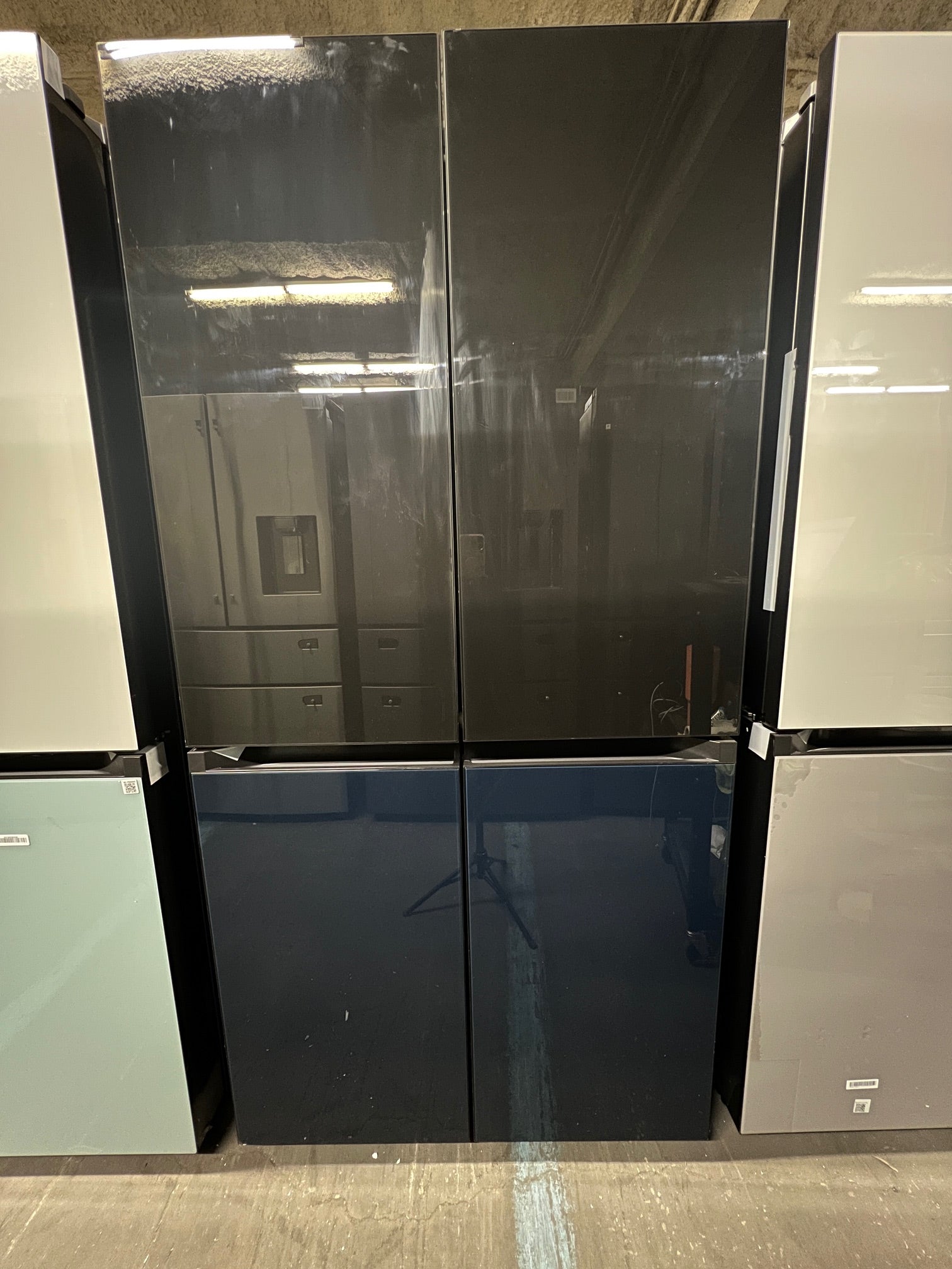 Samsung Bespoke 29 cu. ft. 4 - Door Black and Blue