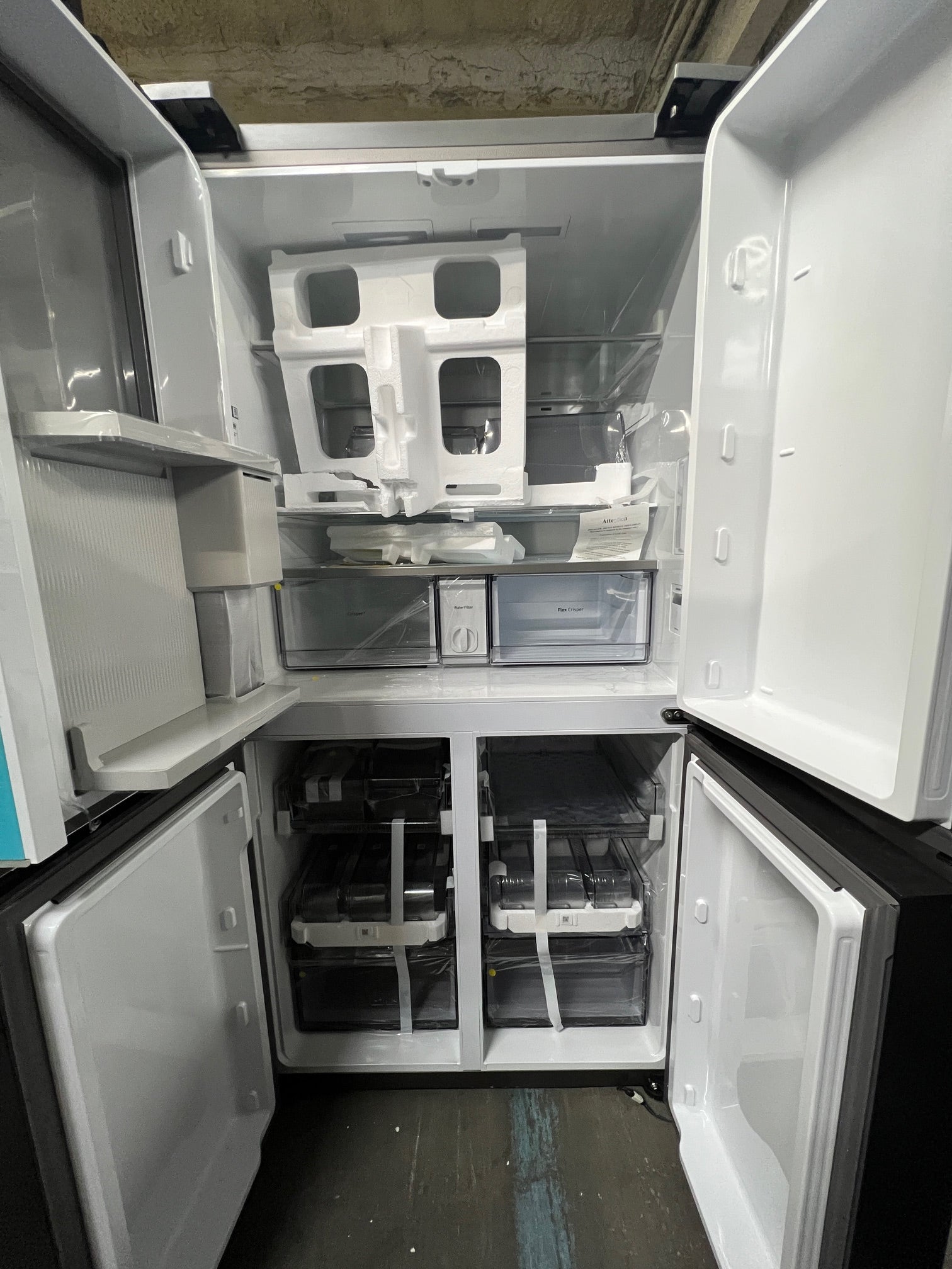 Samsung Bespoke 29 cu. ft. 4 - Door Black and Blue