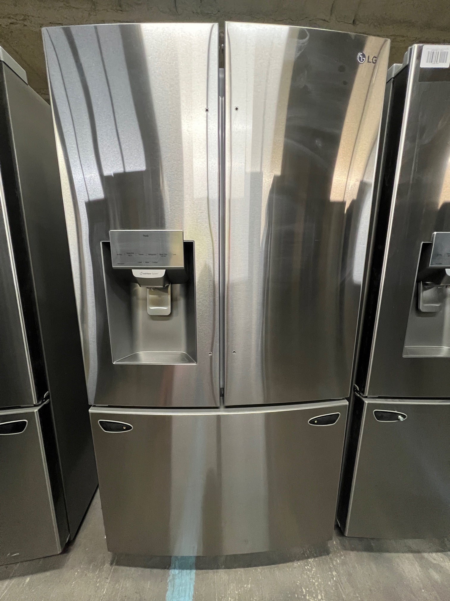 LG 27.7 Cu. Ft. French Door Smart Refrigerator with External Ice and Water Stainless Steel