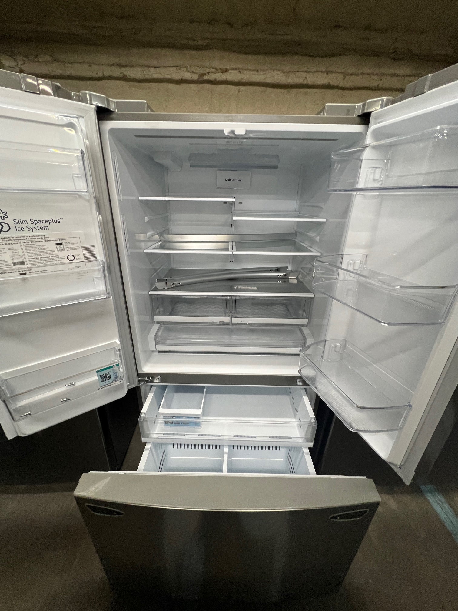 LG 27.7 Cu. Ft. French Door Smart Refrigerator with External Ice and Water Stainless Steel