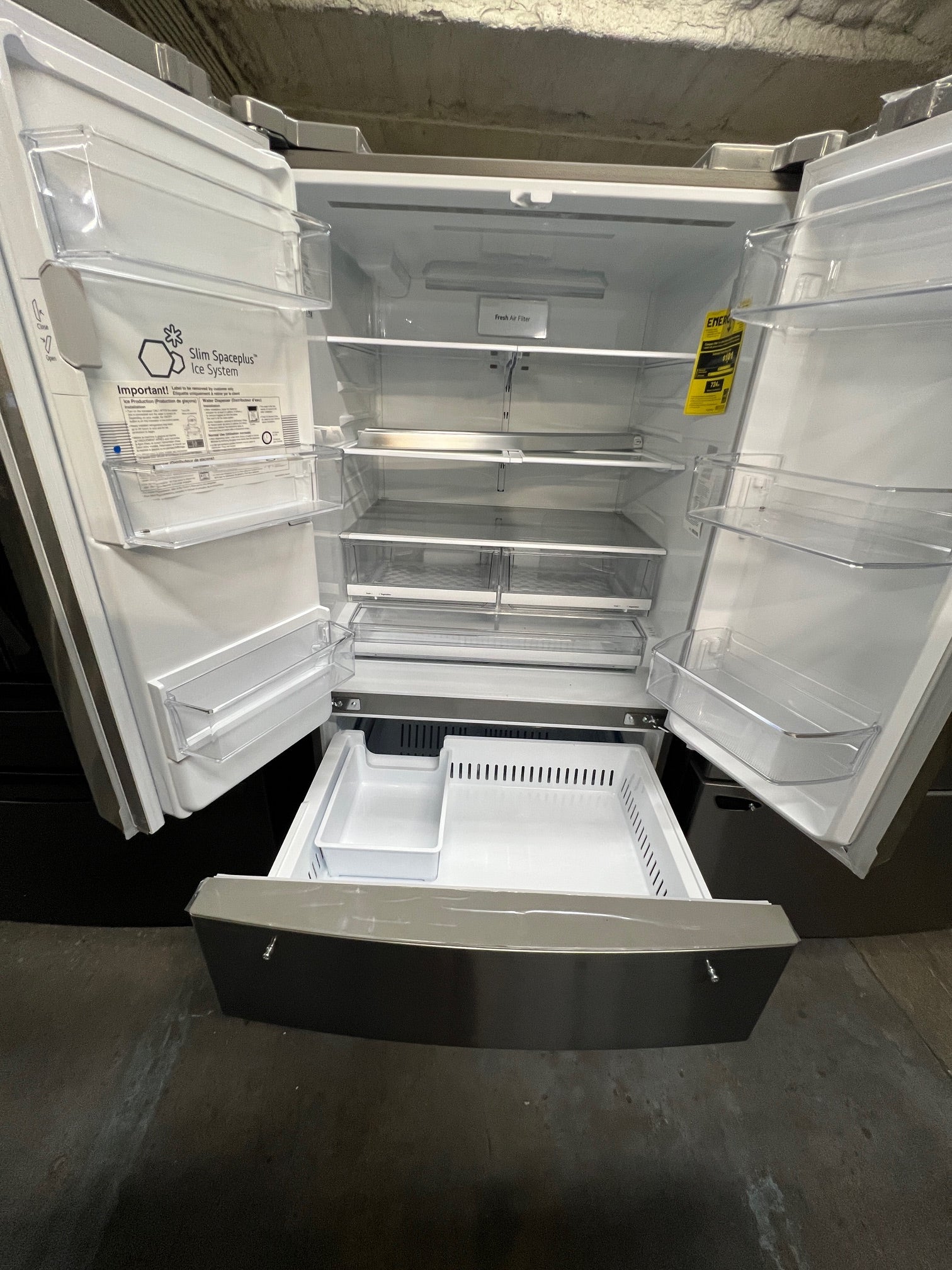 LG 27.8 Cu. Ft. 4-Door French Door Smart Refrigerator with Smart Cooling System Stainless Steel