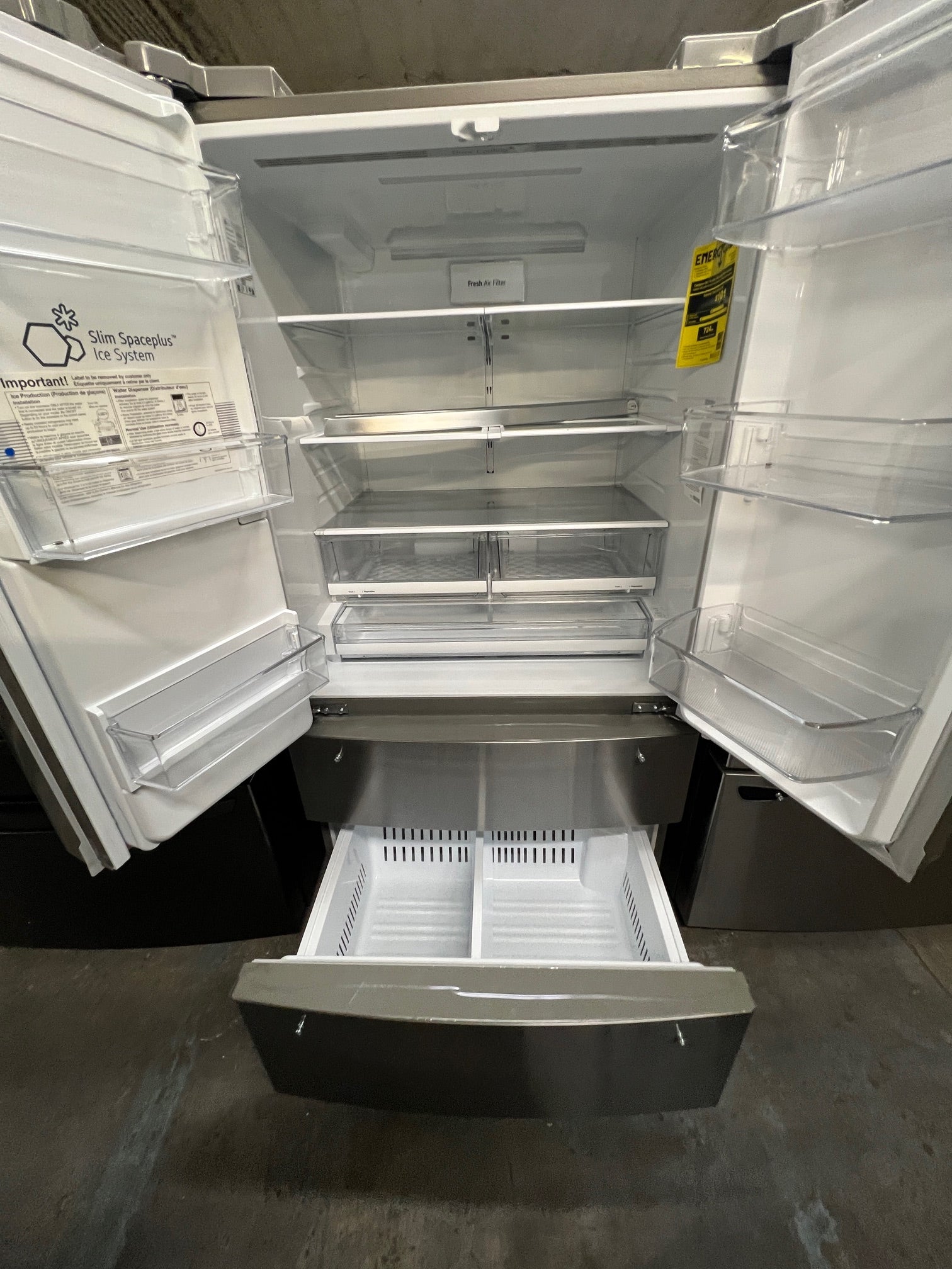 LG 27.8 Cu. Ft. 4-Door French Door Smart Refrigerator with Smart Cooling System Stainless Steel