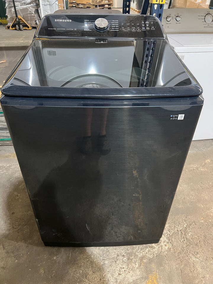 Samsung 5.4 cu. ft. Smart Top Load Washer with Pet Care Solution and Super Speed Wash in Brushed Navy Blue