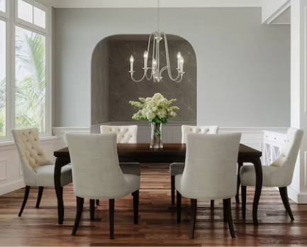 Ashley Harbour Fairway 5 Light Brushed Nickel Transitional Chandelier