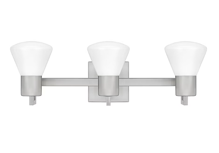 Quoizel Norton 3 -Light Brushed Nickel Integrated LED Transitional Vanity light