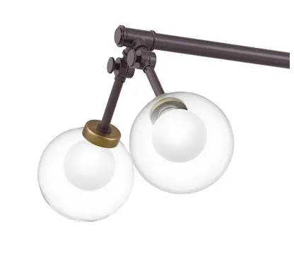 QUOIZEL Curtis 6 Light 34" Wide Linear Chandelier