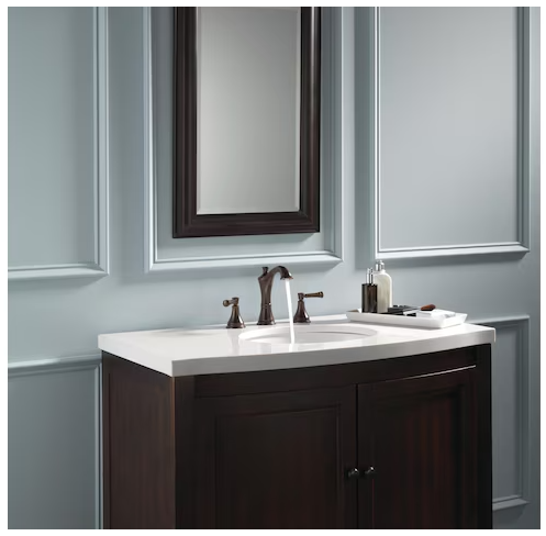 Delta Valdosta Venetian Bronze Widespread 2-handle High-arc Bathroom Faucet