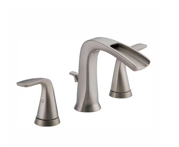 Delta Tolva Widespread 2-Handle Bathroom Faucet in Brushed Nickel
