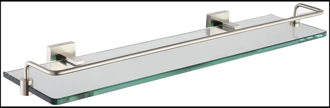 Kraus Aura Glass Shelf with Railing