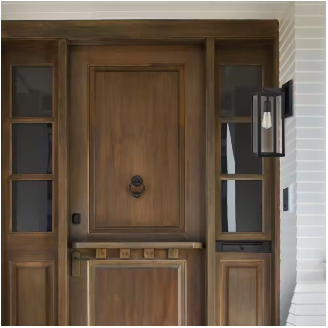 Hampton Bay Hurley 16 in. 1-Light Modern Black Shade